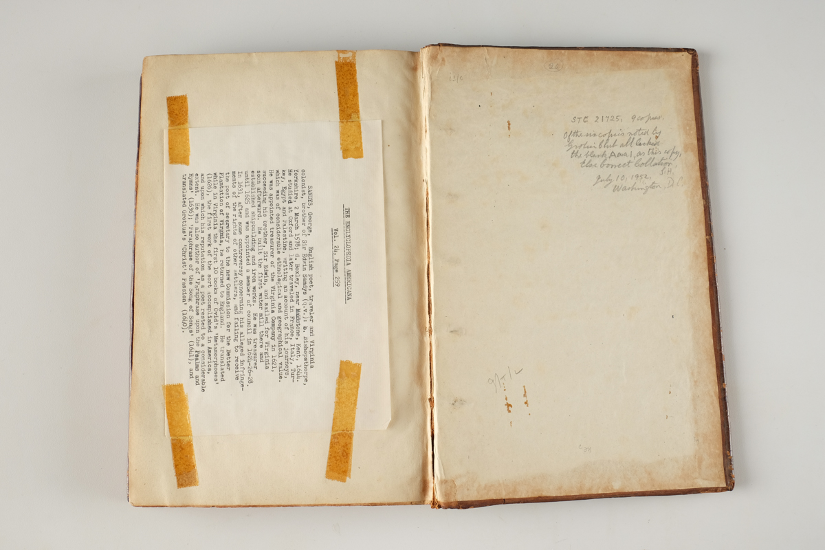 Rare 1638 "Paraphrase on the Divine Poems" by George Sandys