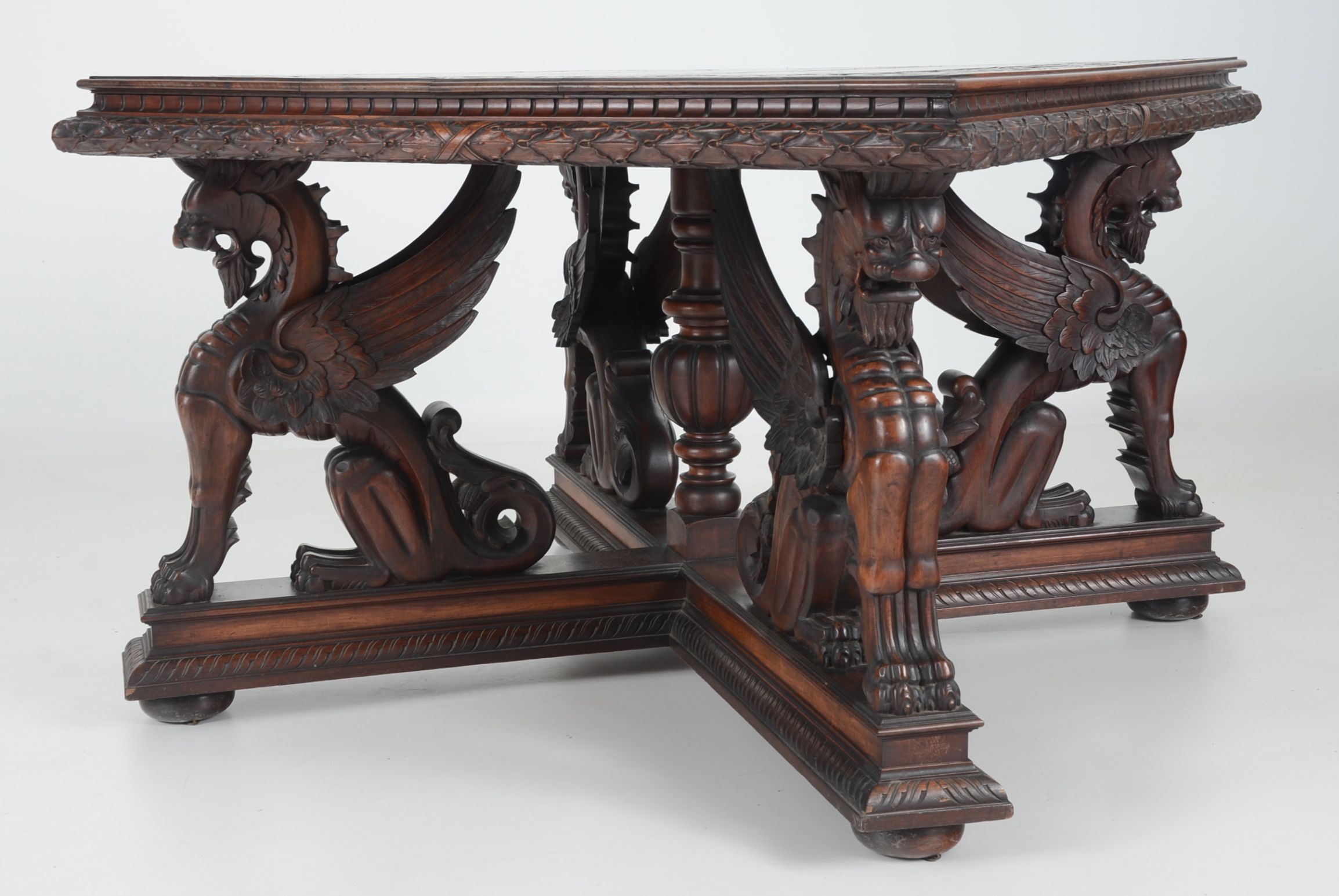 Mahogany Victorian Library Table