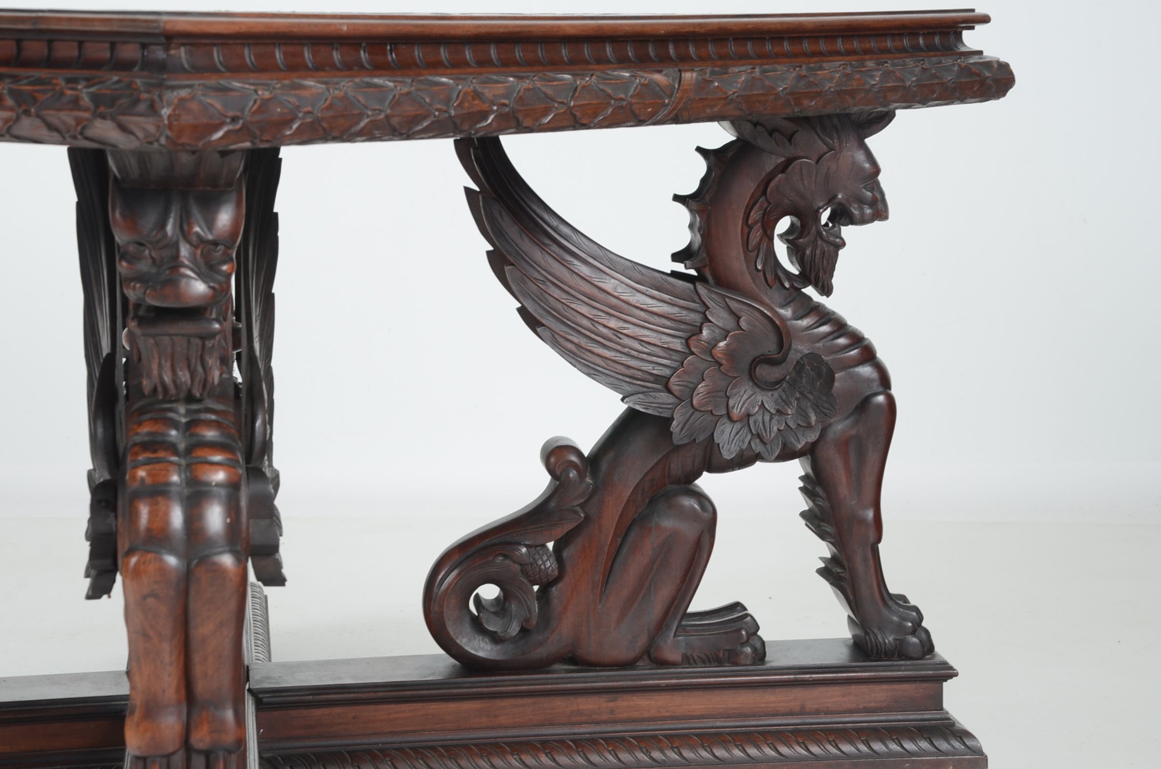 Mahogany Victorian Library Table