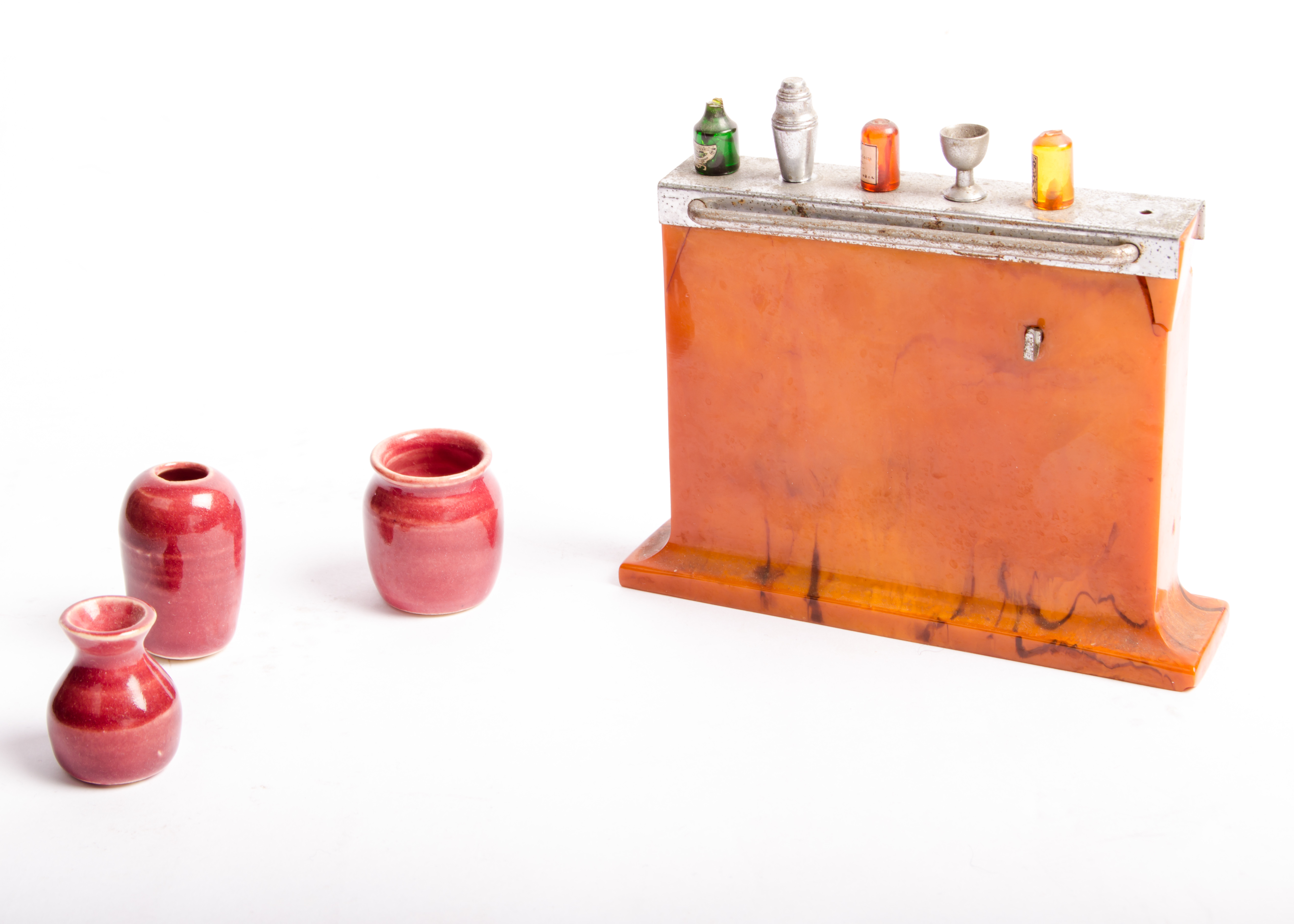 Set of Miniatures with Pottery and Bar Picks