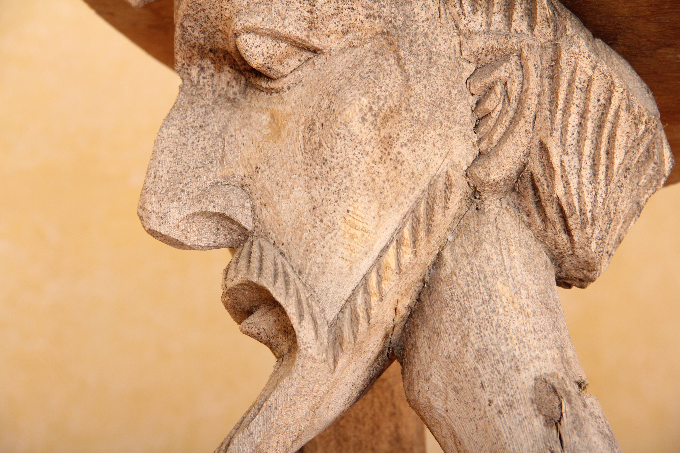 Hand-Carved Don Quixote Wood Sculpture