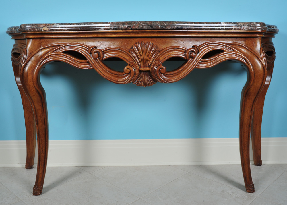 Granite Top Henredon Console Table
