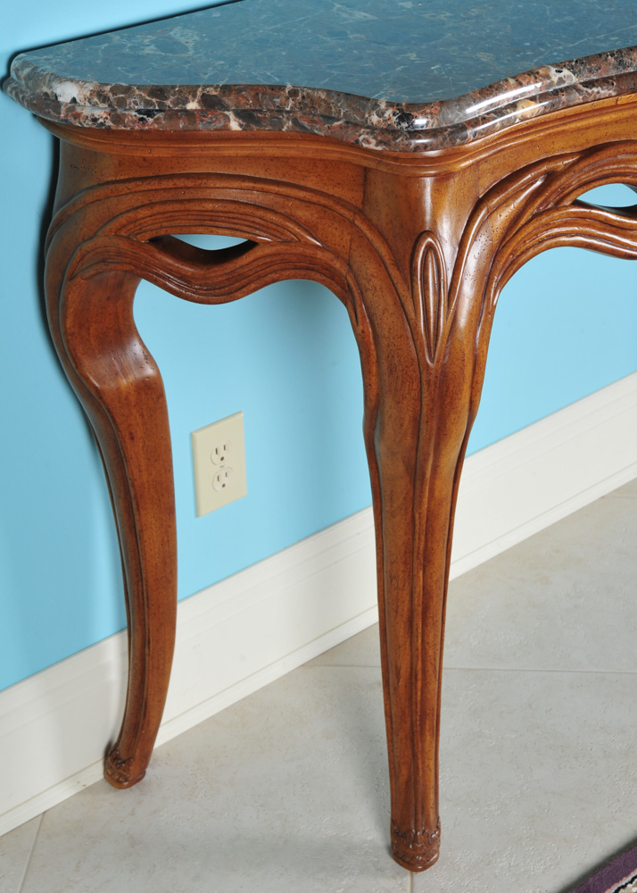 Granite Top Henredon Console Table