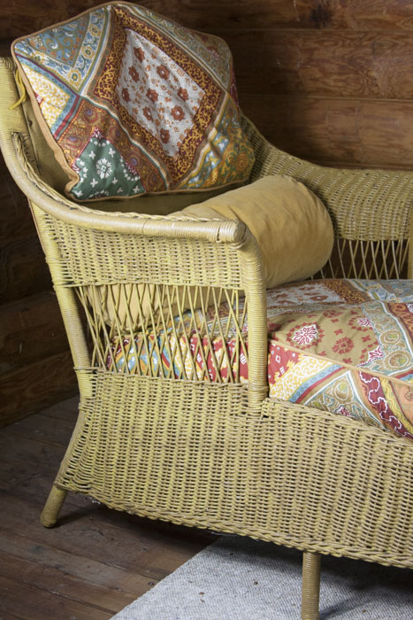 Antique Wicker Chaise Lounge