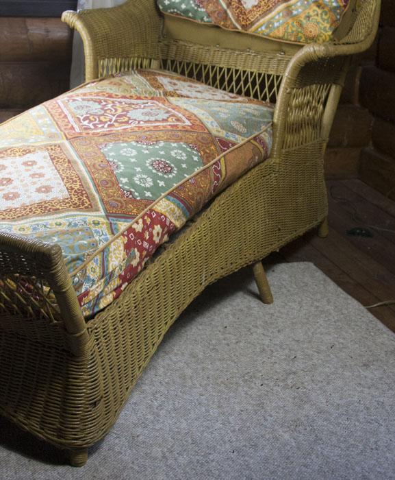 Antique Wicker Chaise Lounge