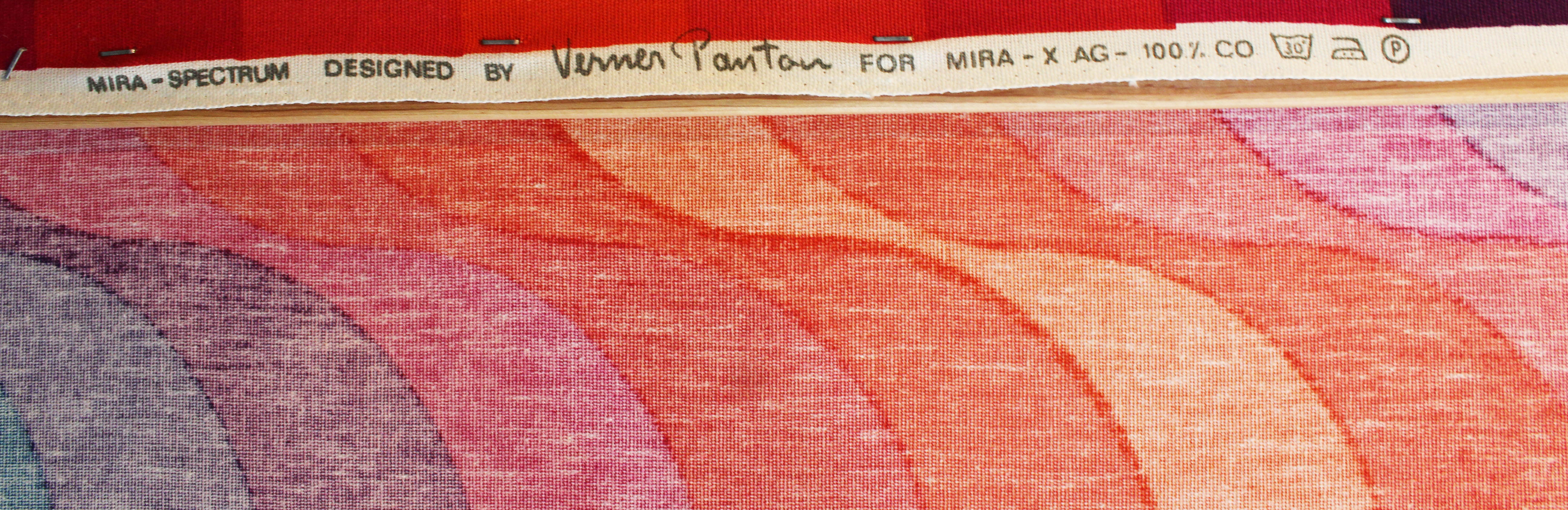 Vintage "Mira-Spectrum" V. Panton Stretched Fabric Wall Hanging