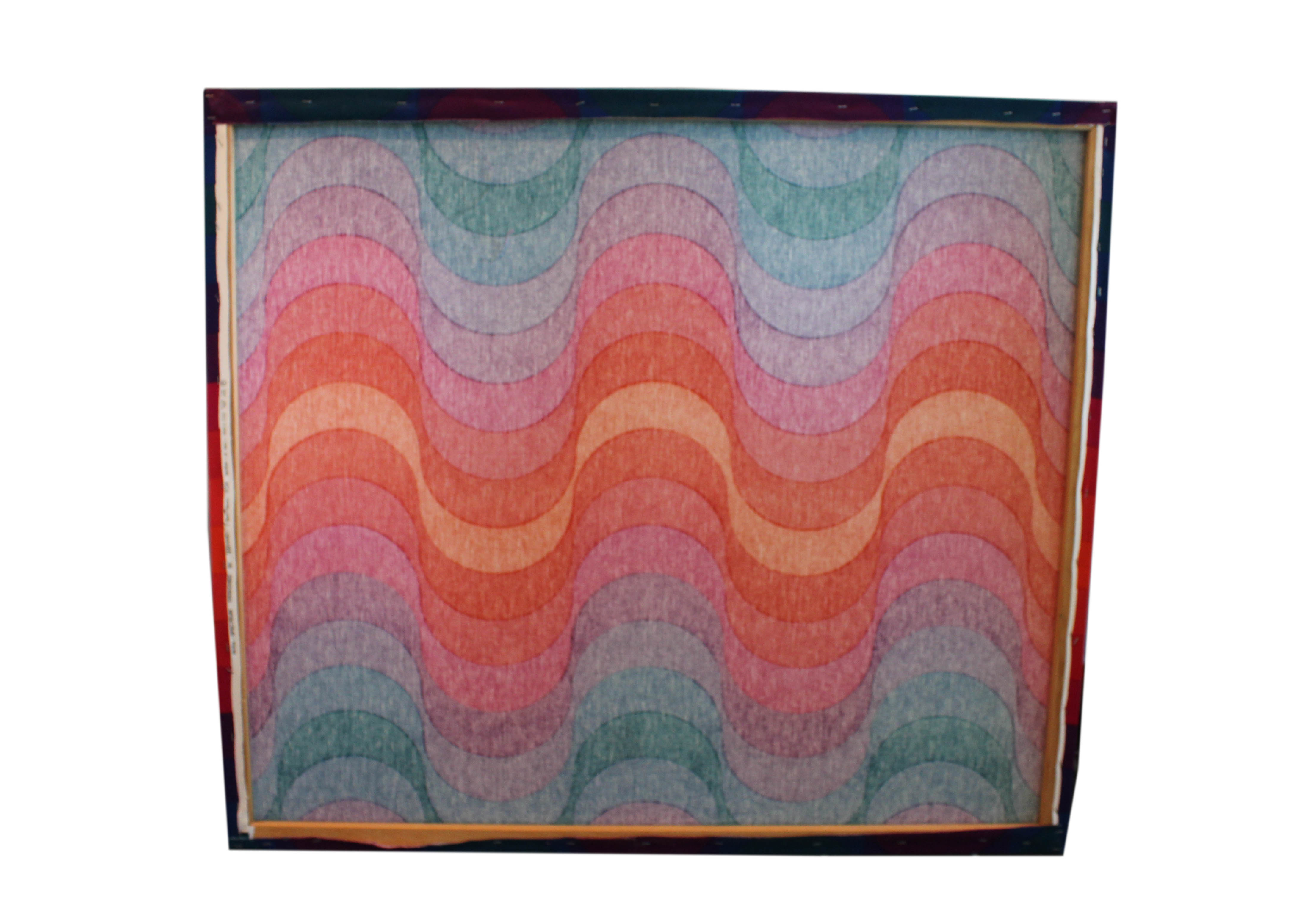 Vintage "Mira-Spectrum" V. Panton Stretched Fabric Wall Hanging