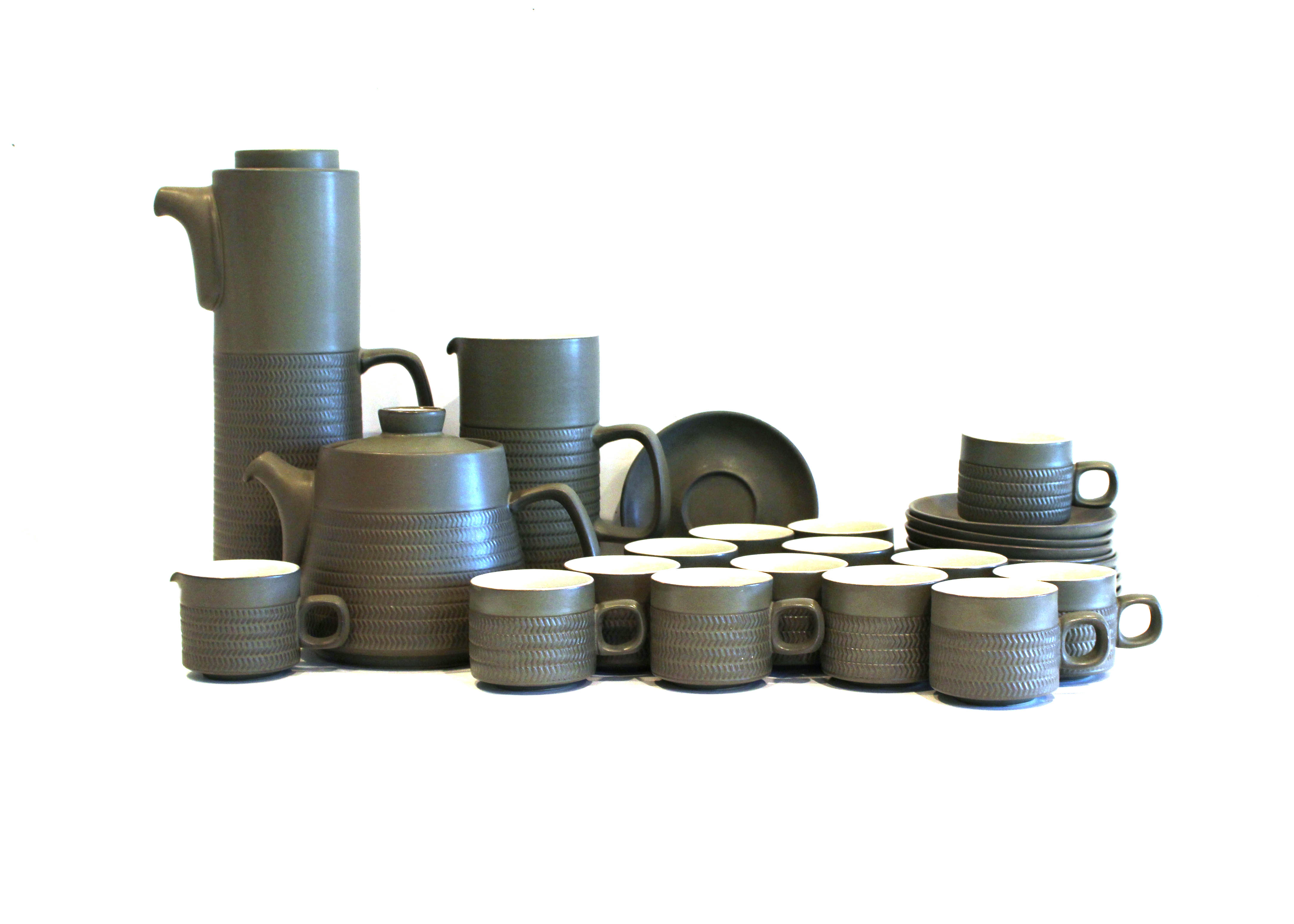 Mid-Century Modern Denby Langley "Camelot" Tea and Coffee Set