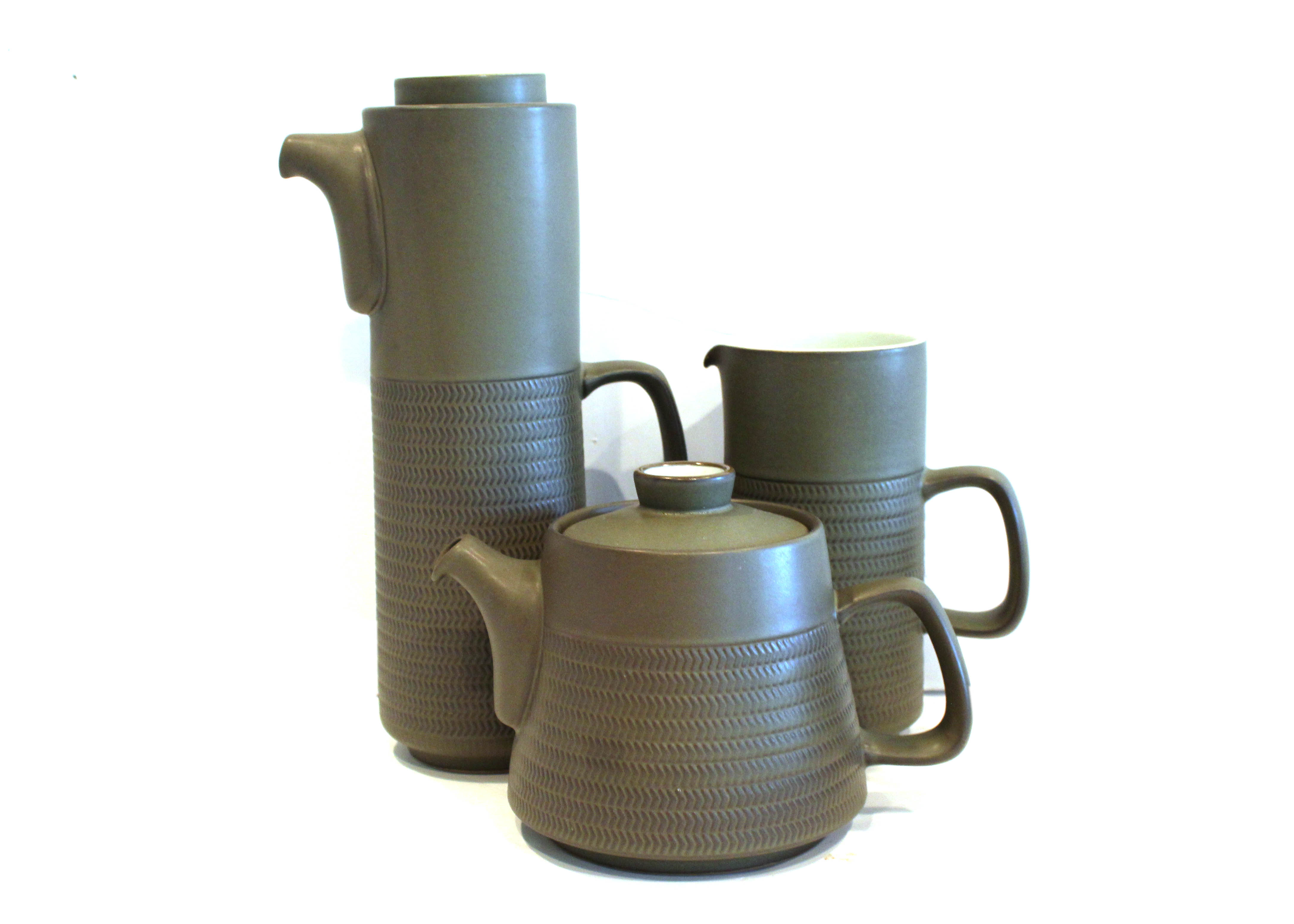 Mid-Century Modern Denby Langley "Camelot" Tea and Coffee Set