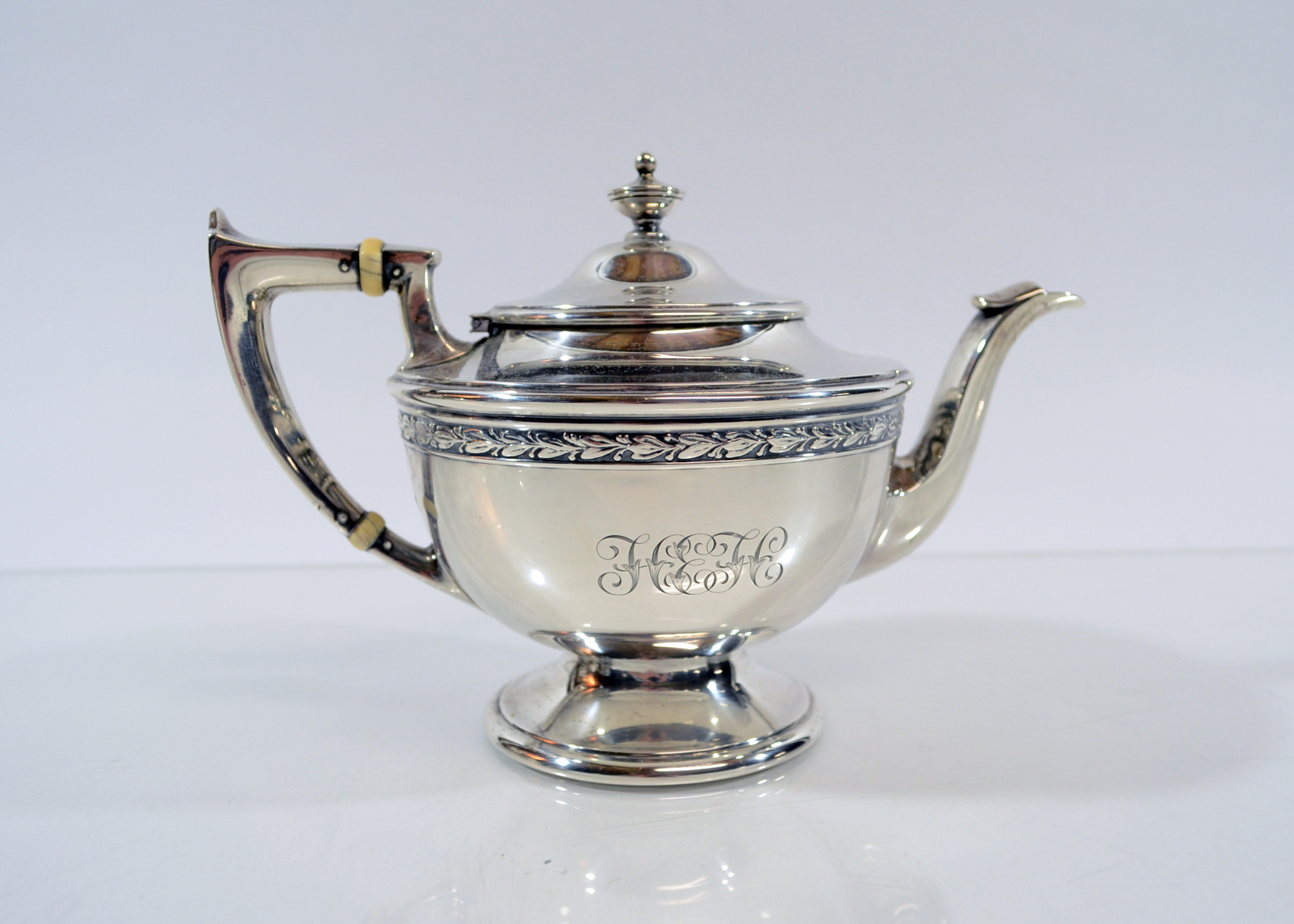 William B. Durgin Co. Ivory and Sterling Silver Tea Service