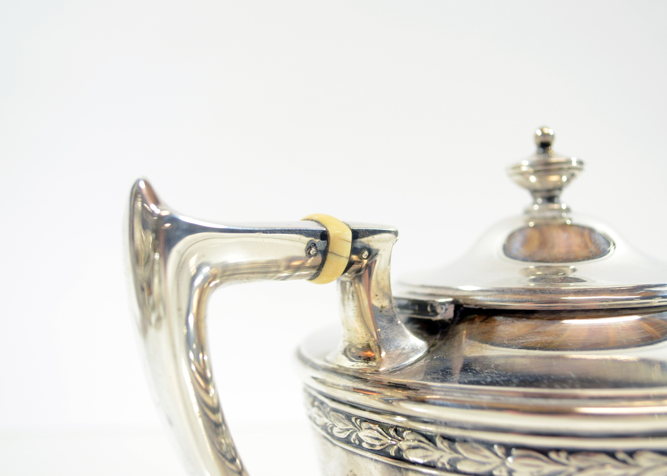 William B. Durgin Co. Ivory and Sterling Silver Tea Service