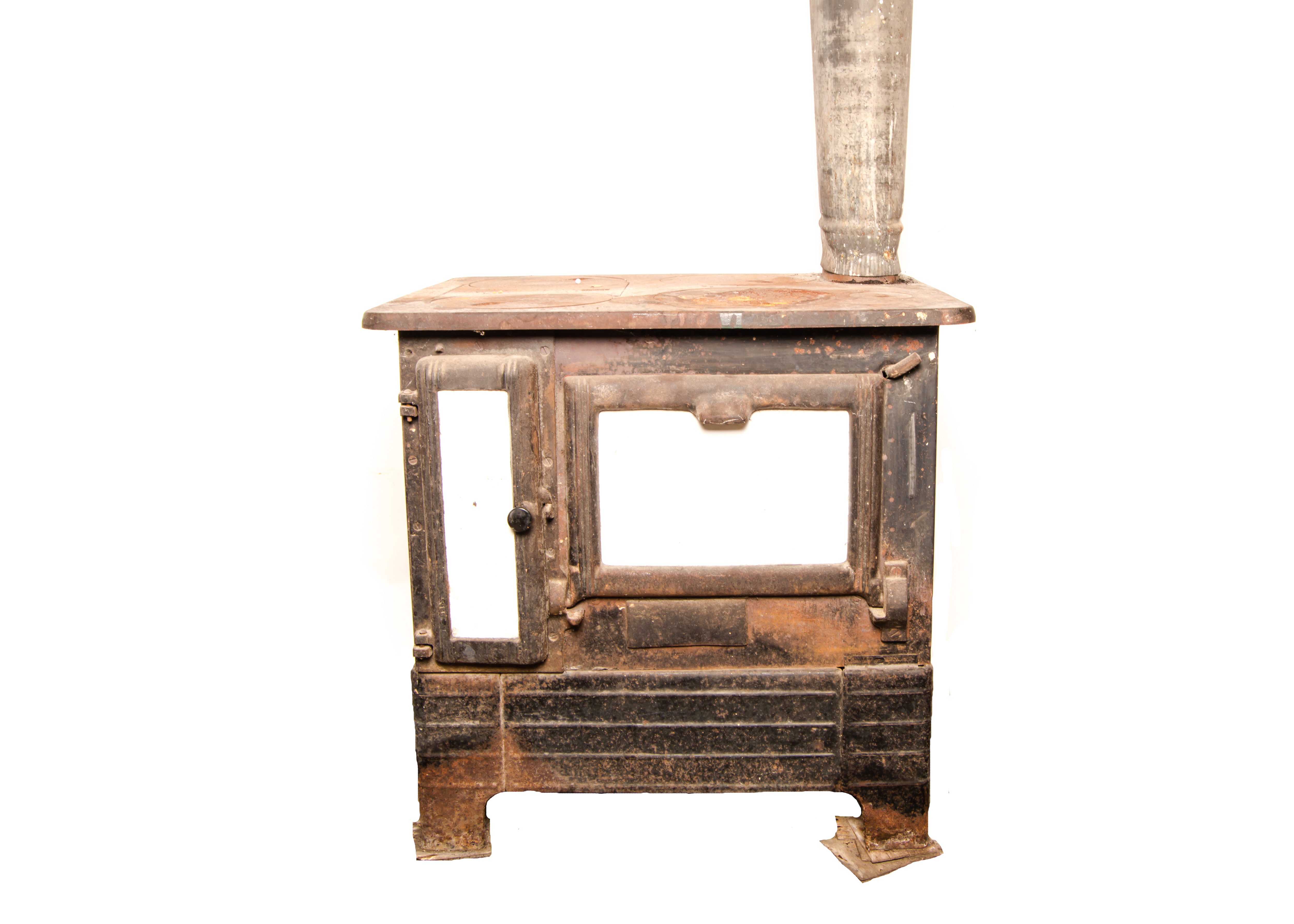 Antique Cast Iron Wood-Burning Stove