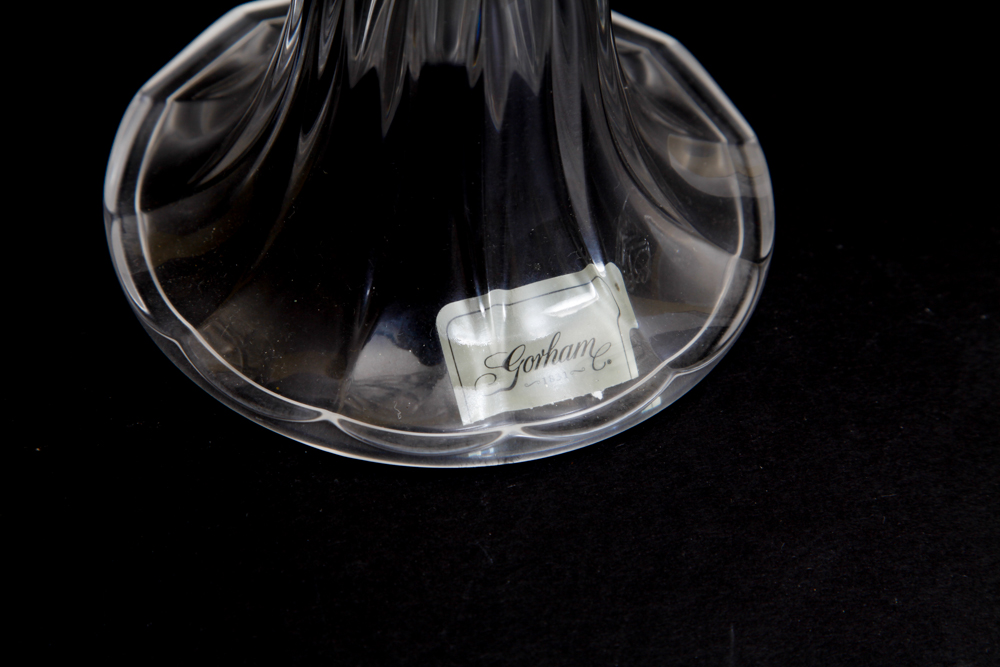 Gorham Crystal Centerpiece Bowl and Glass Basket