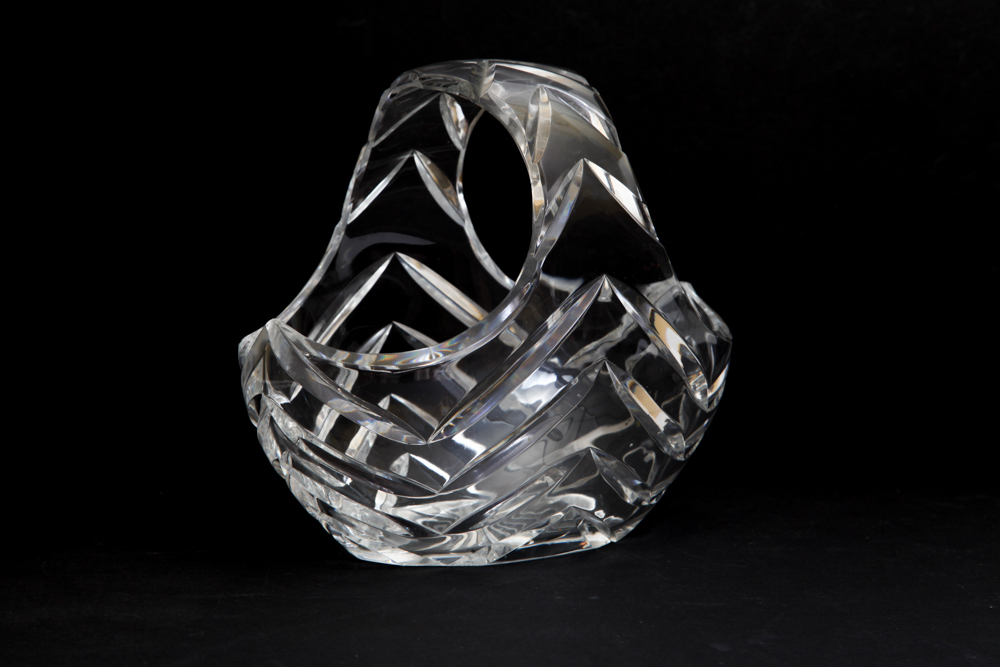 Gorham Crystal Centerpiece Bowl and Glass Basket