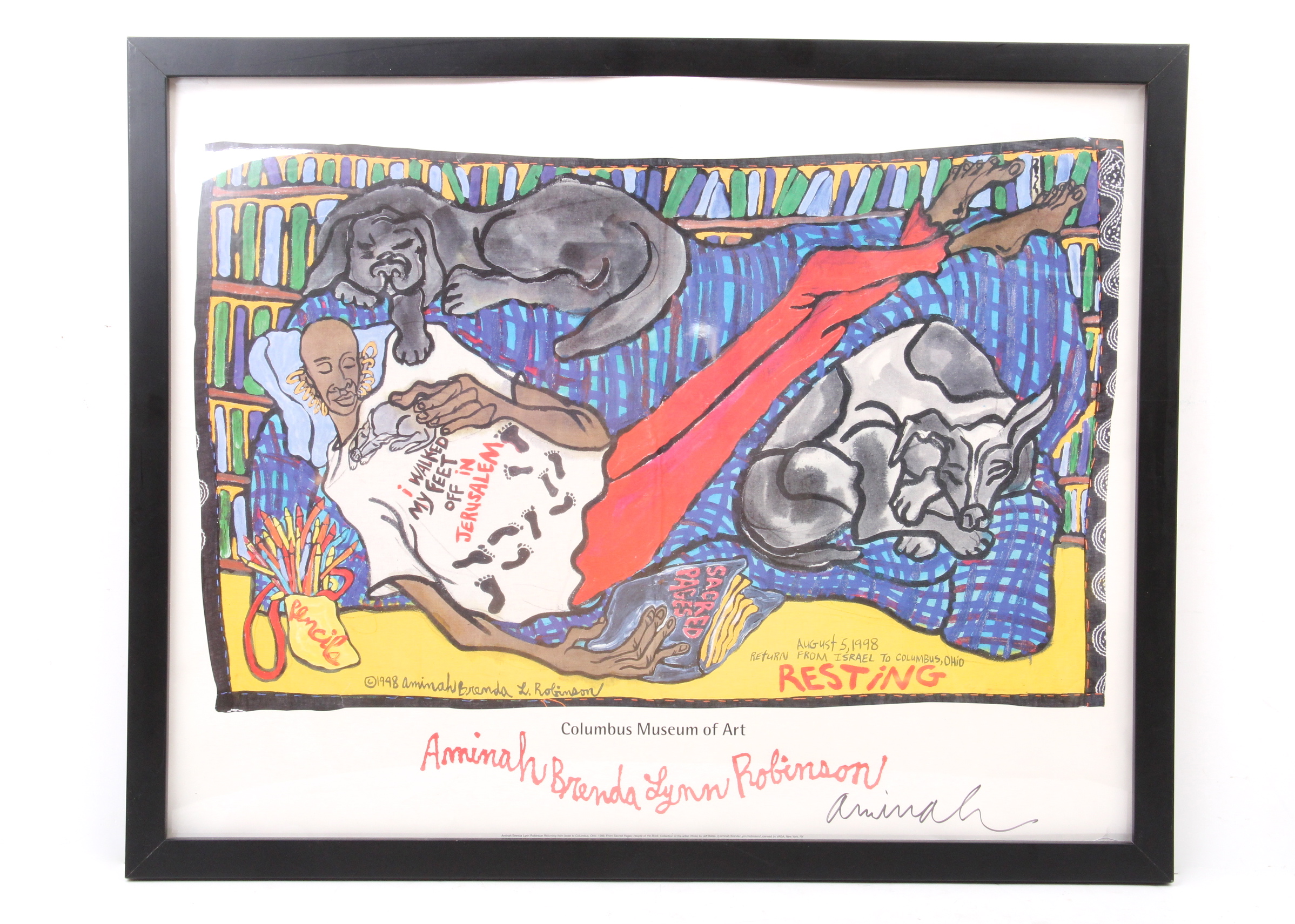 Signed Aminah Robinson Offset Lithograph