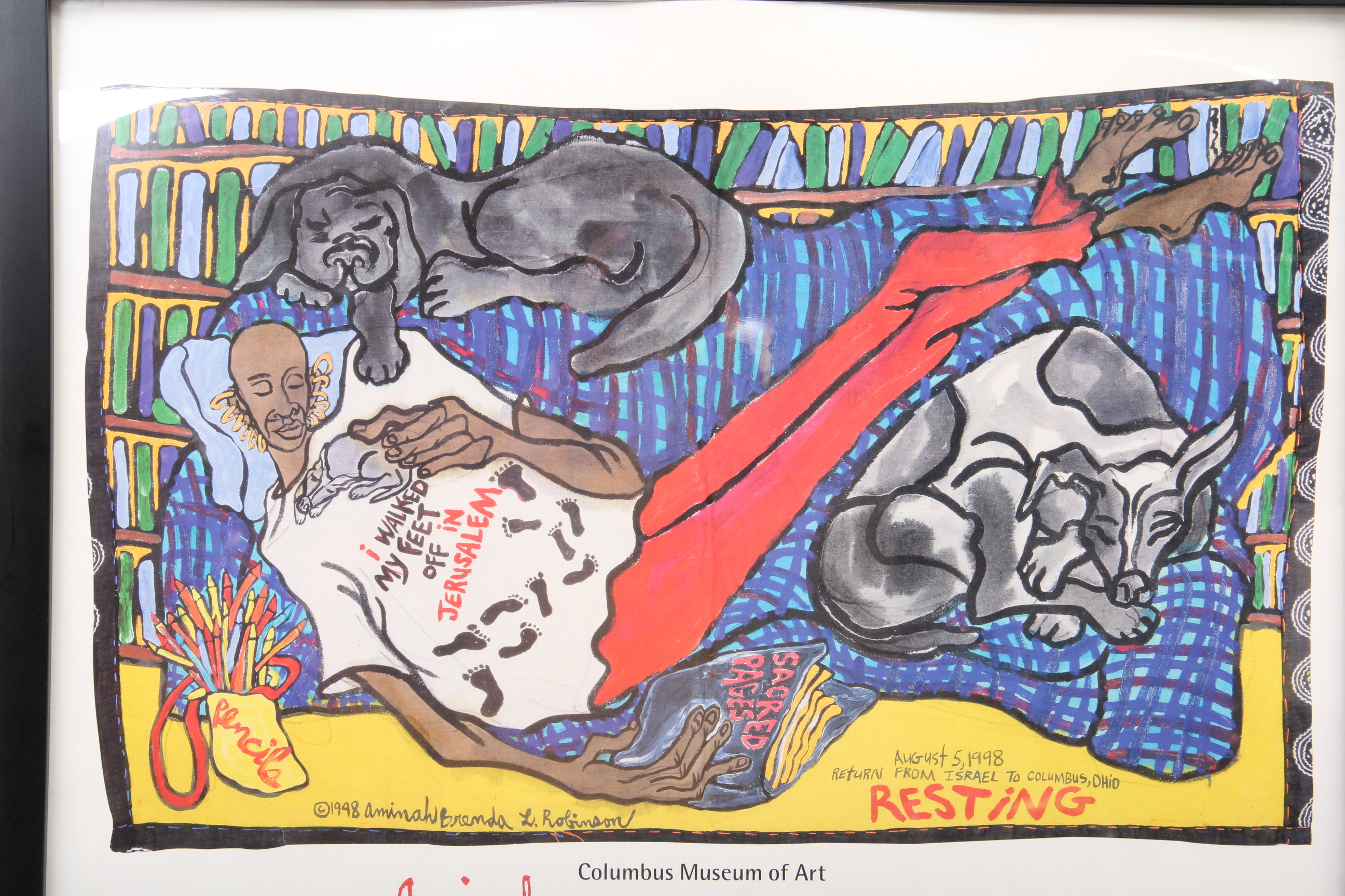 Signed Aminah Robinson Offset Lithograph