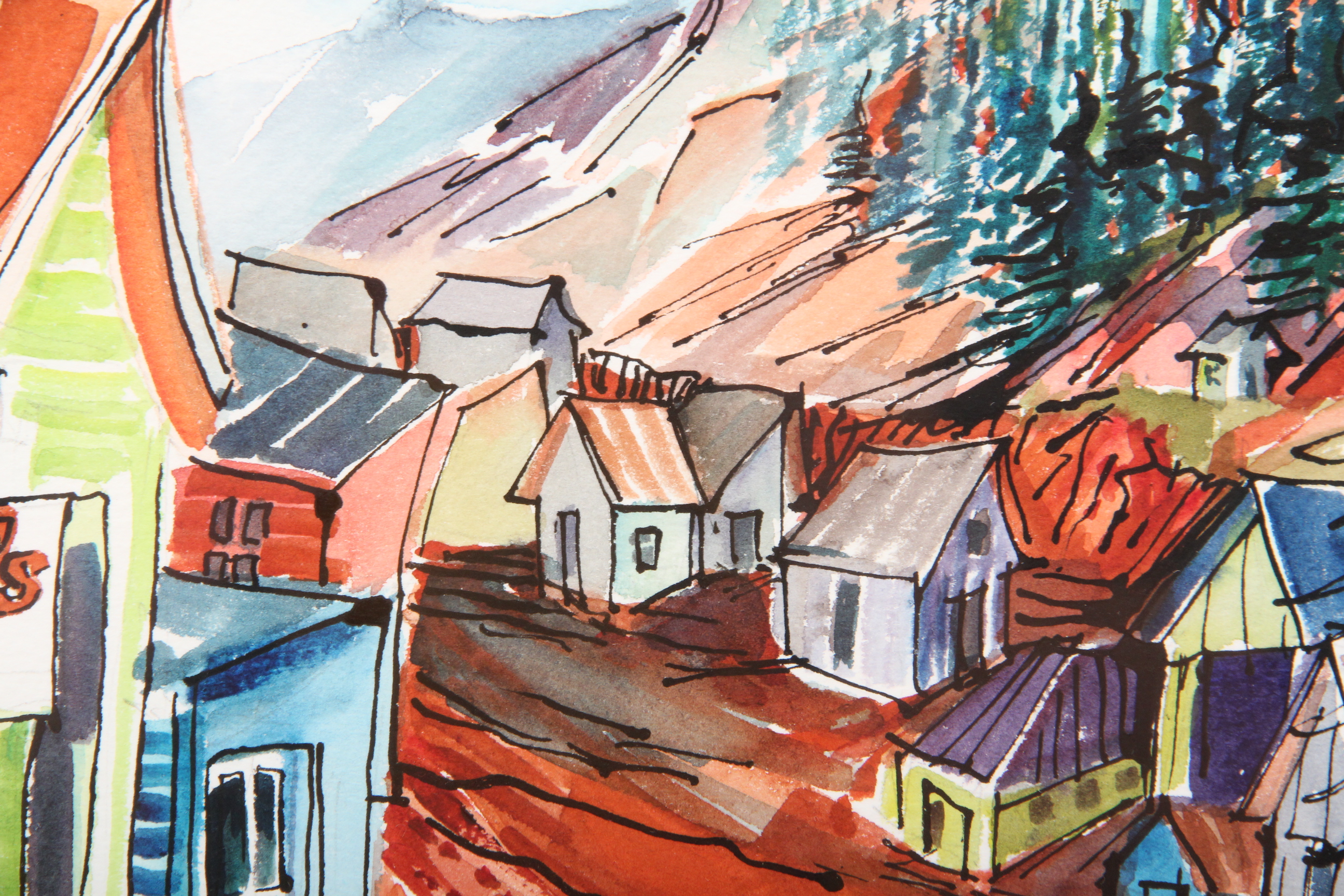 Signed Sandy Branam Original Watercolor