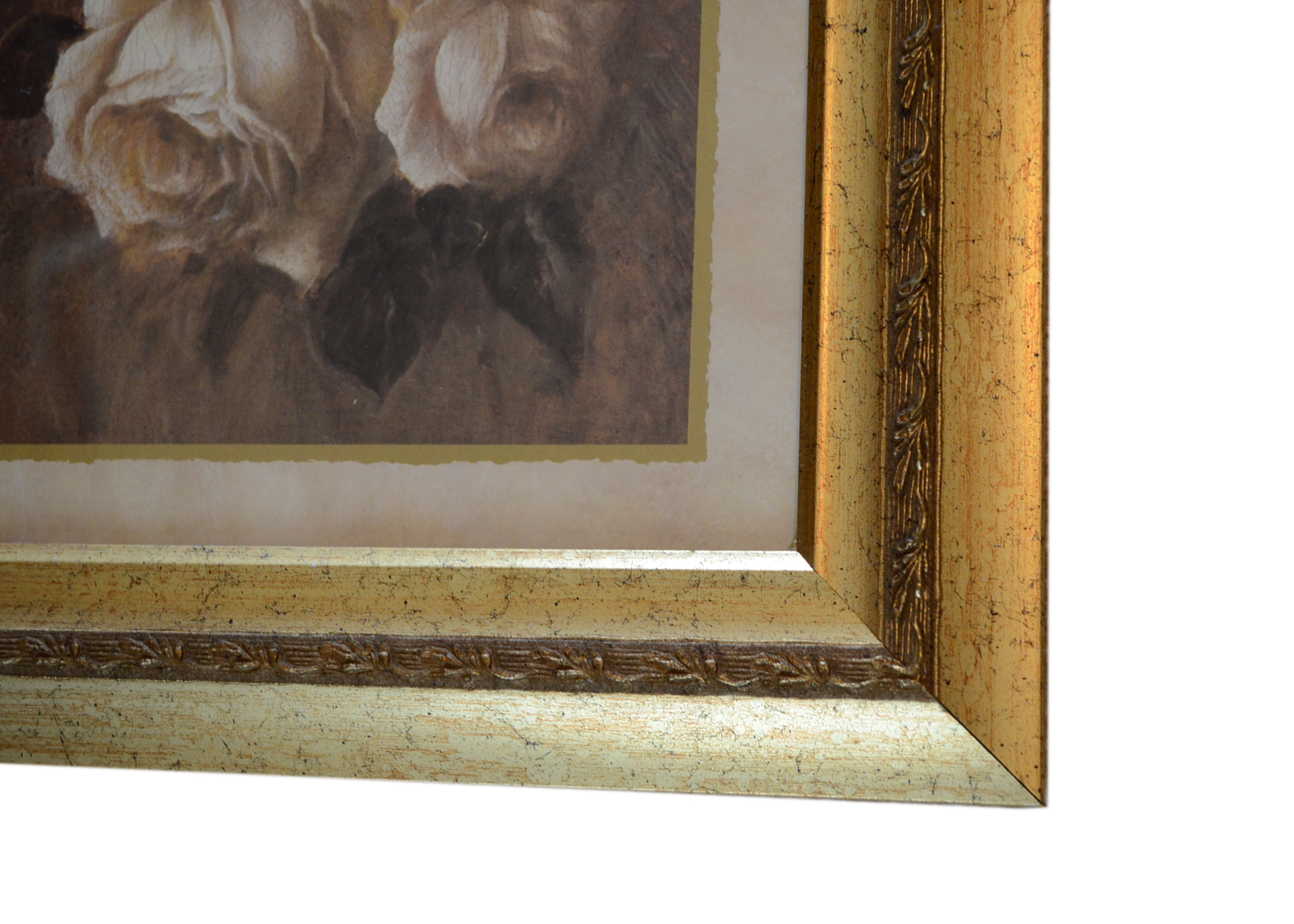 Contemporary Offset Lithograph Depicting White Roses