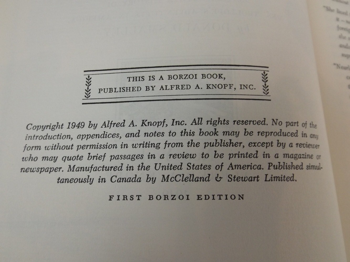 1949 Volume "Domestic Manners of the Americans" by Trollope