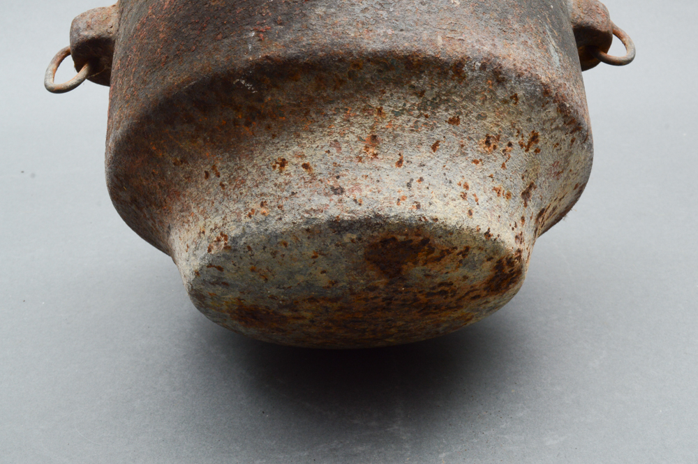 Antique Cast Iron Lard Press, Melting Pot and Kettle