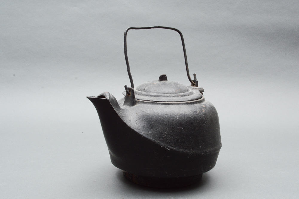 Antique Cast Iron Lard Press, Melting Pot and Kettle