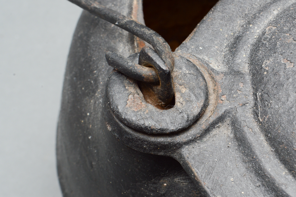 Antique Cast Iron Lard Press, Melting Pot and Kettle