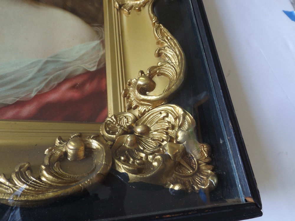 Lithograph of a Pre-Raphaelite Beauty