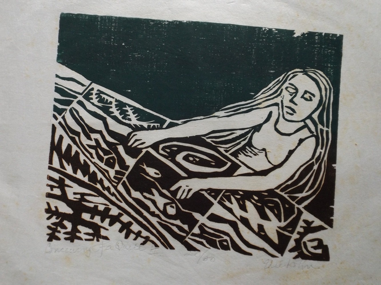 Pair of Signed and Numbered Woodblock Prints by Elie Kahn