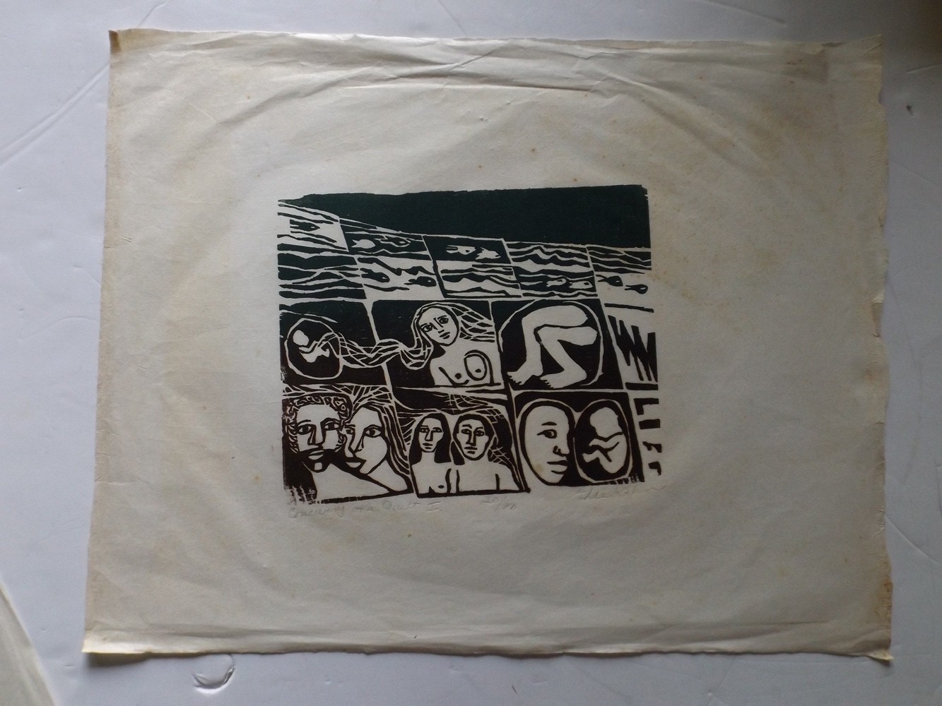 Pair of Signed and Numbered Woodblock Prints by Elie Kahn