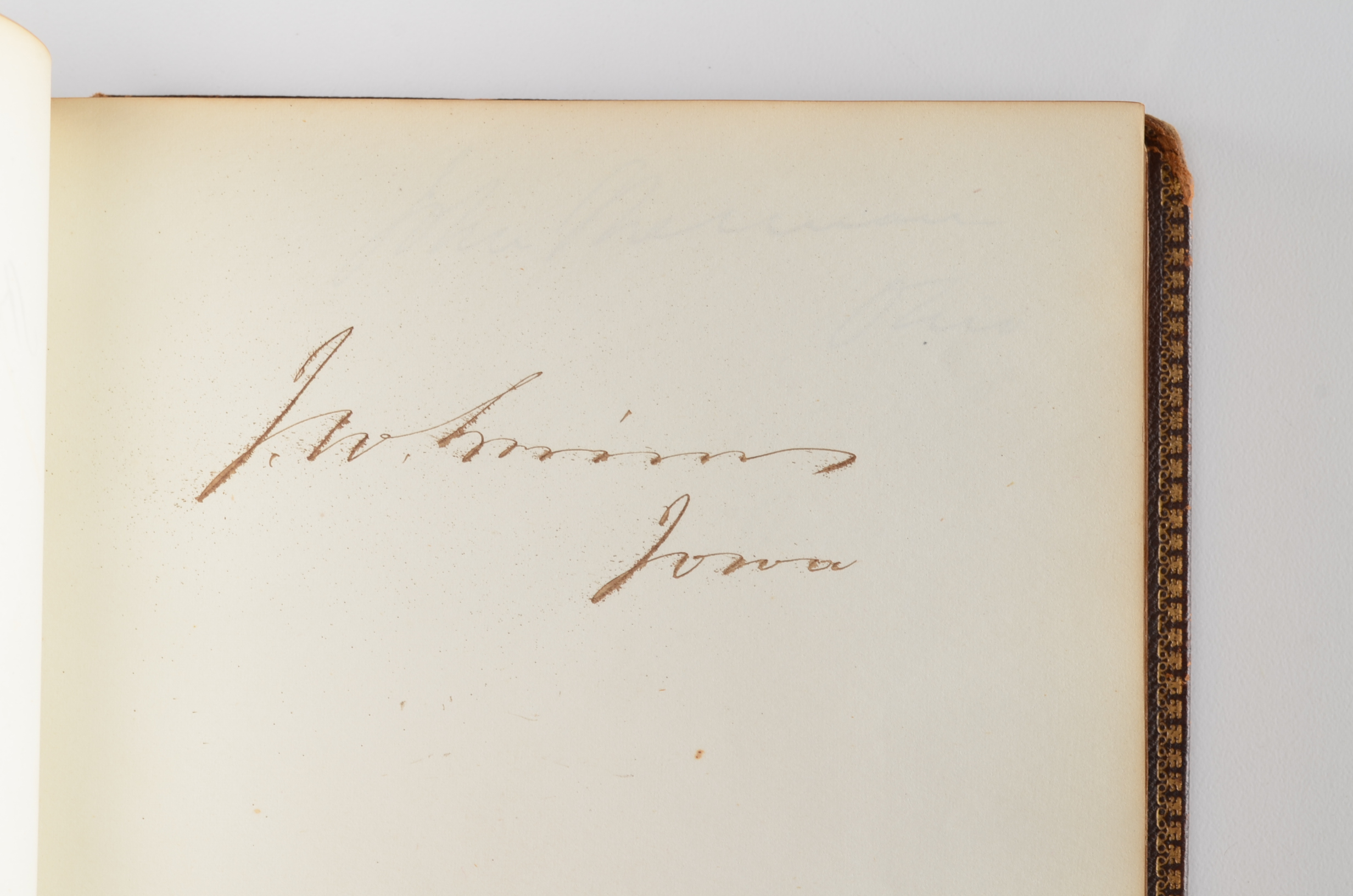 Rare Album with 142 Signatures of Lincoln & Historic 19th C. Men
