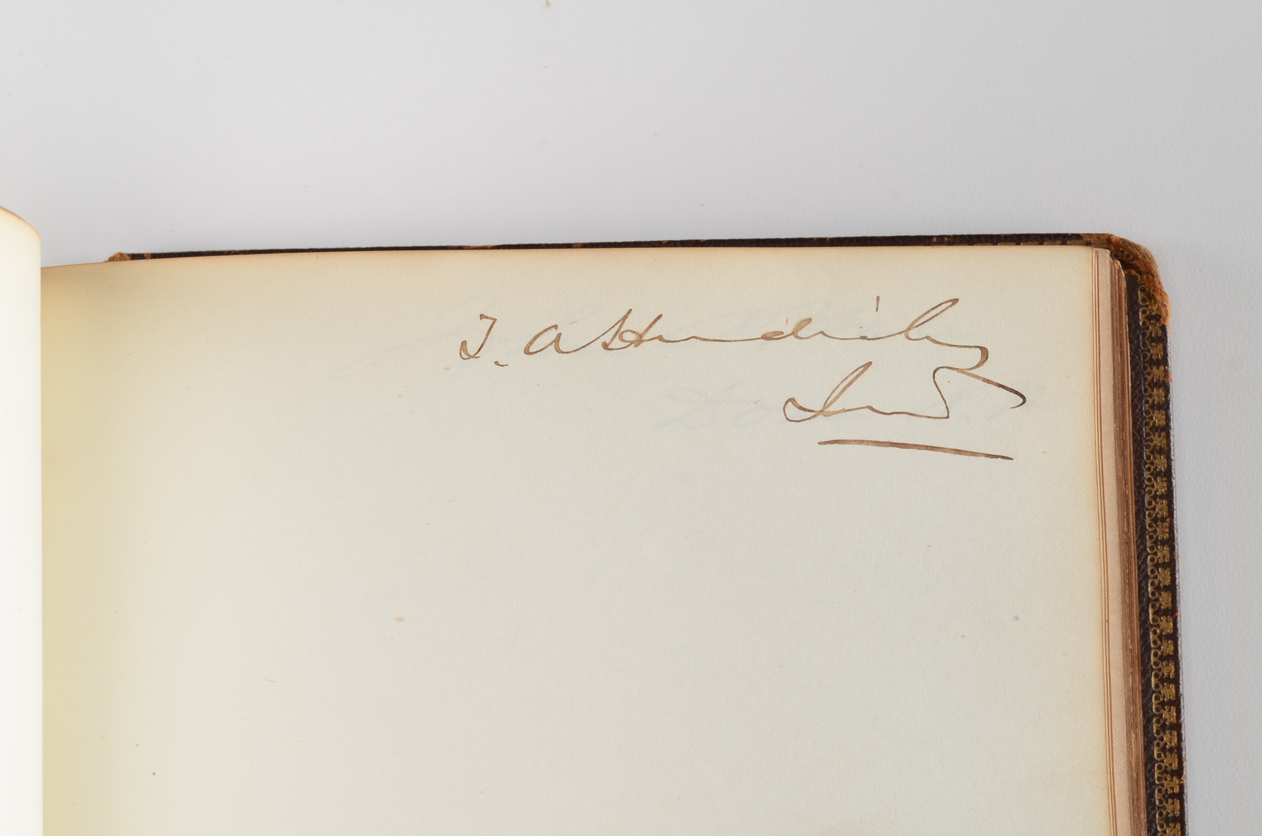 Rare Album with 142 Signatures of Lincoln & Historic 19th C. Men