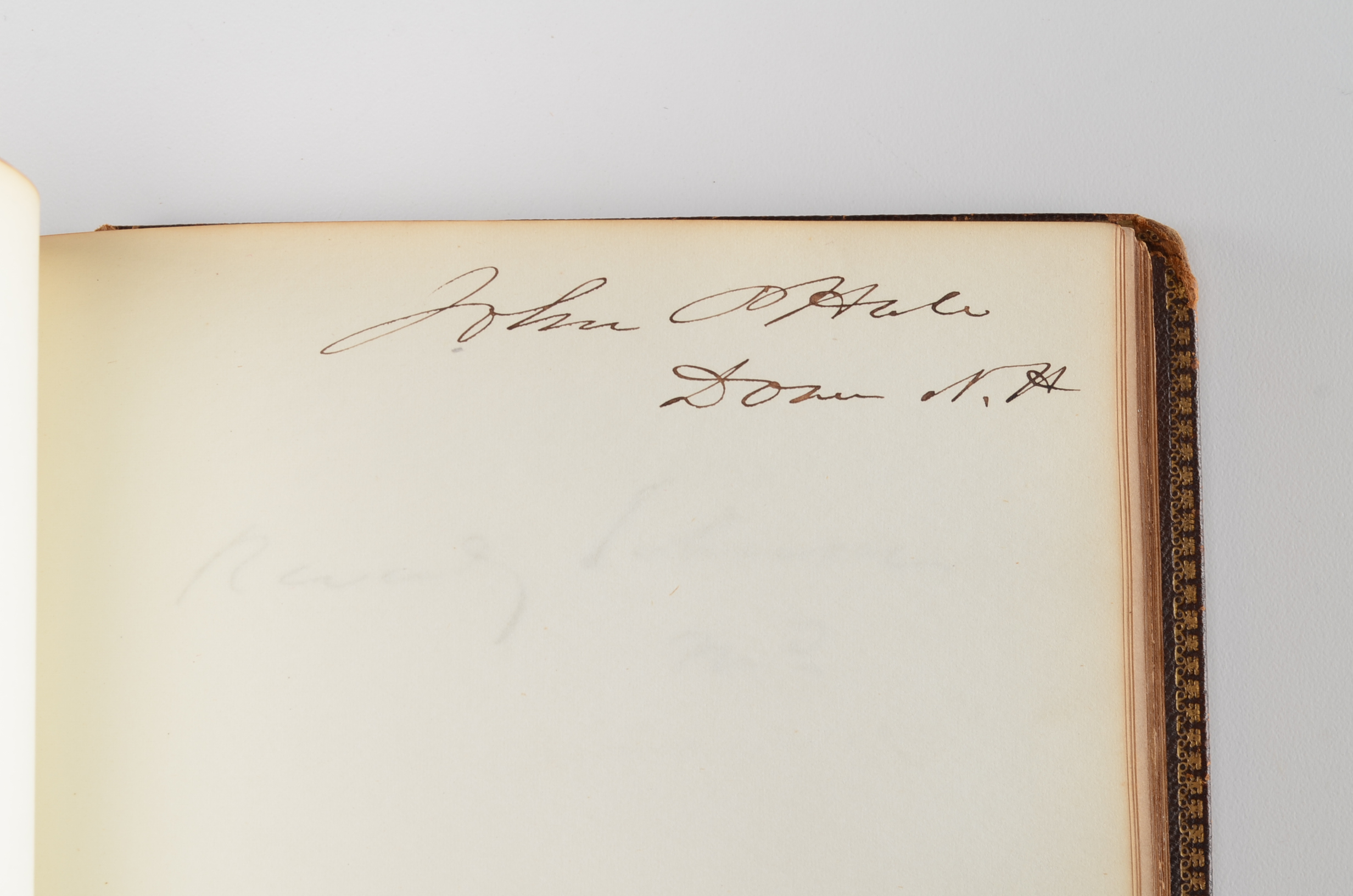 Rare Album with 142 Signatures of Lincoln & Historic 19th C. Men