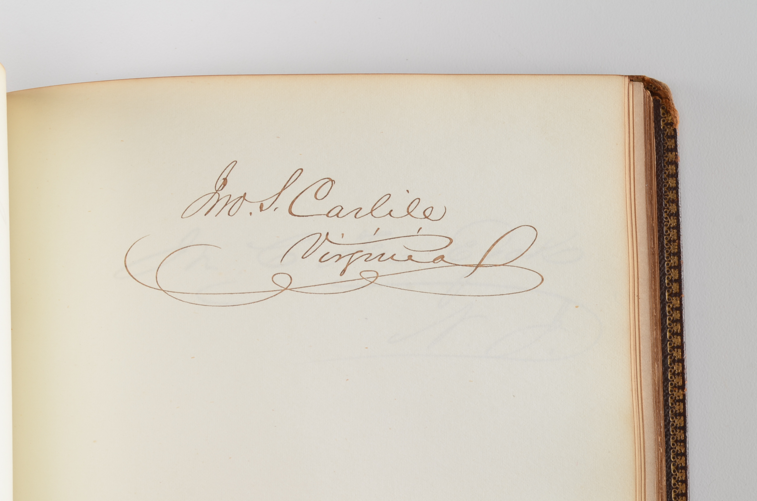 Rare Album with 142 Signatures of Lincoln & Historic 19th C. Men