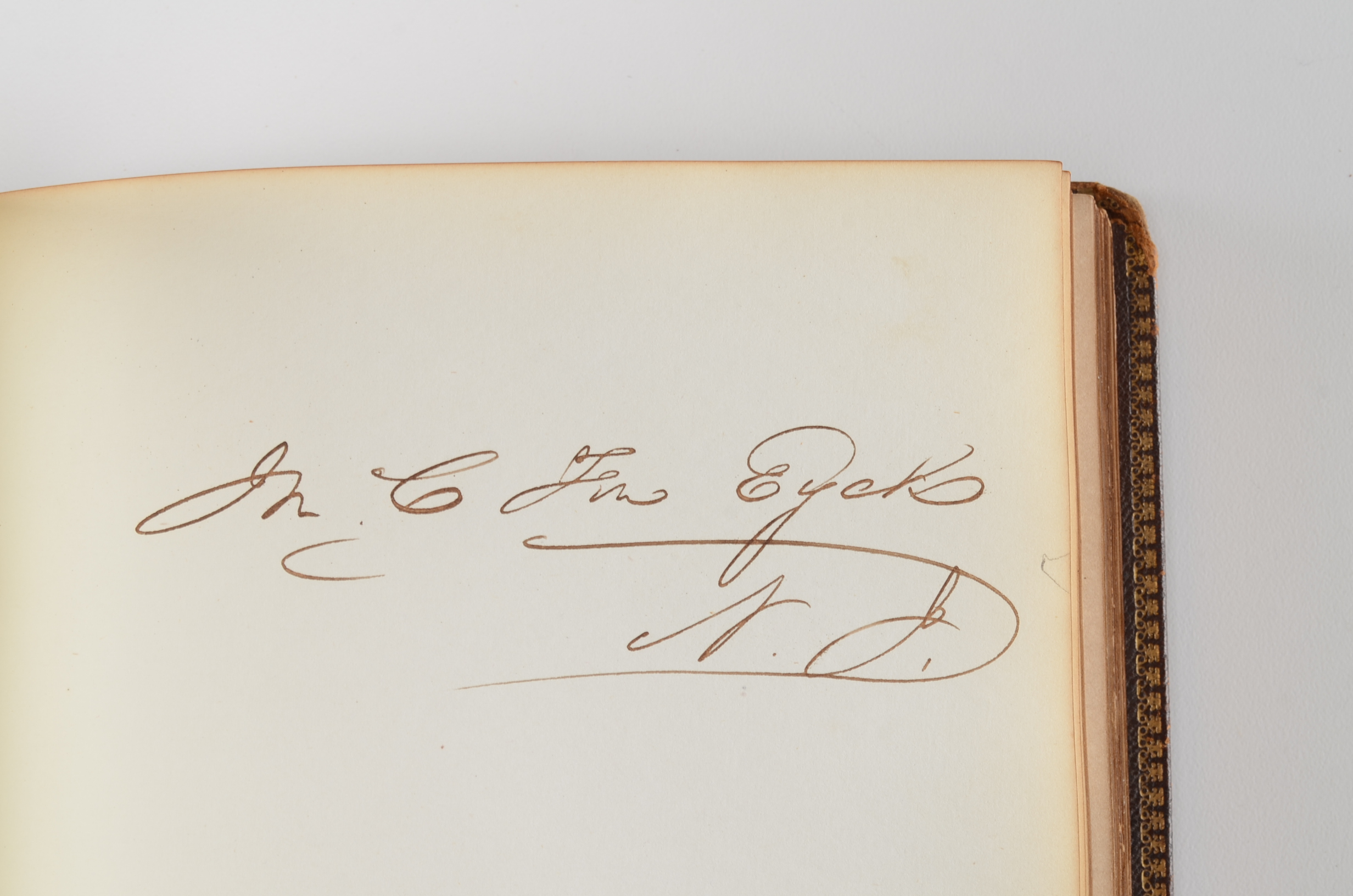 Rare Album with 142 Signatures of Lincoln & Historic 19th C. Men