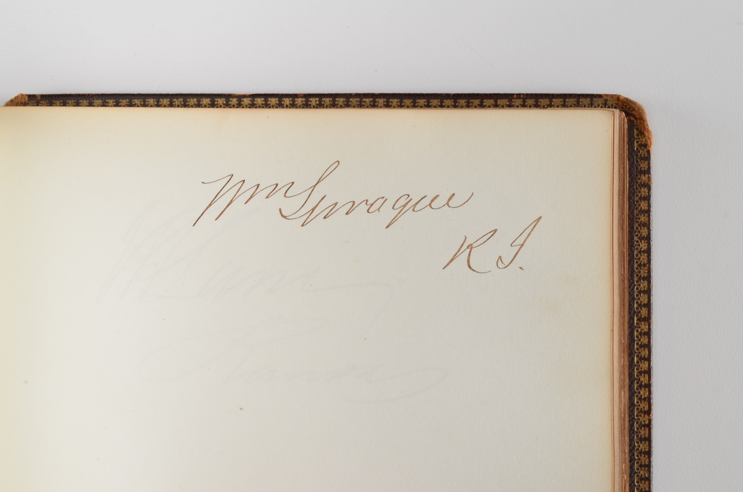 Rare Album with 142 Signatures of Lincoln & Historic 19th C. Men