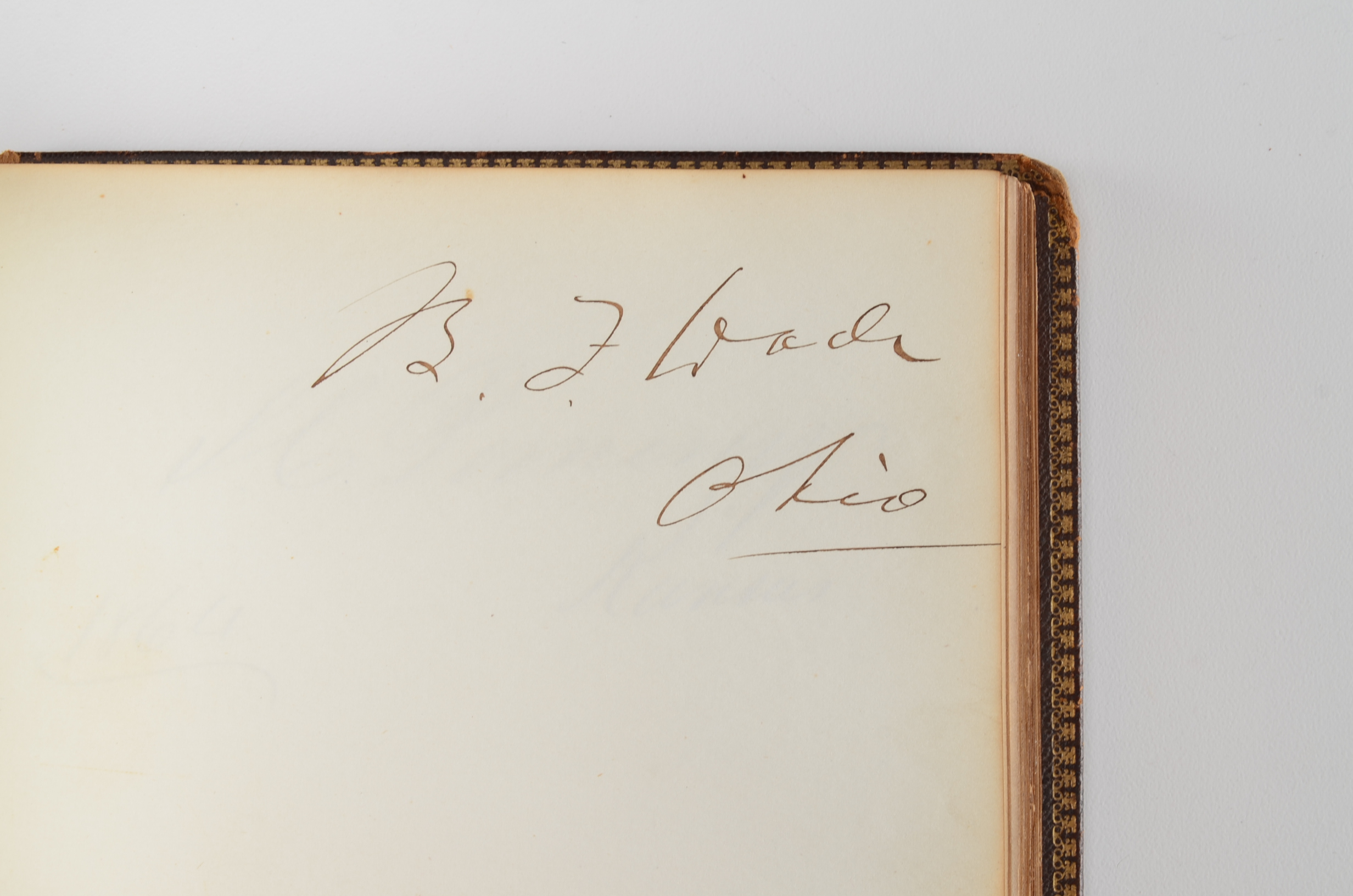 Rare Album with 142 Signatures of Lincoln & Historic 19th C. Men