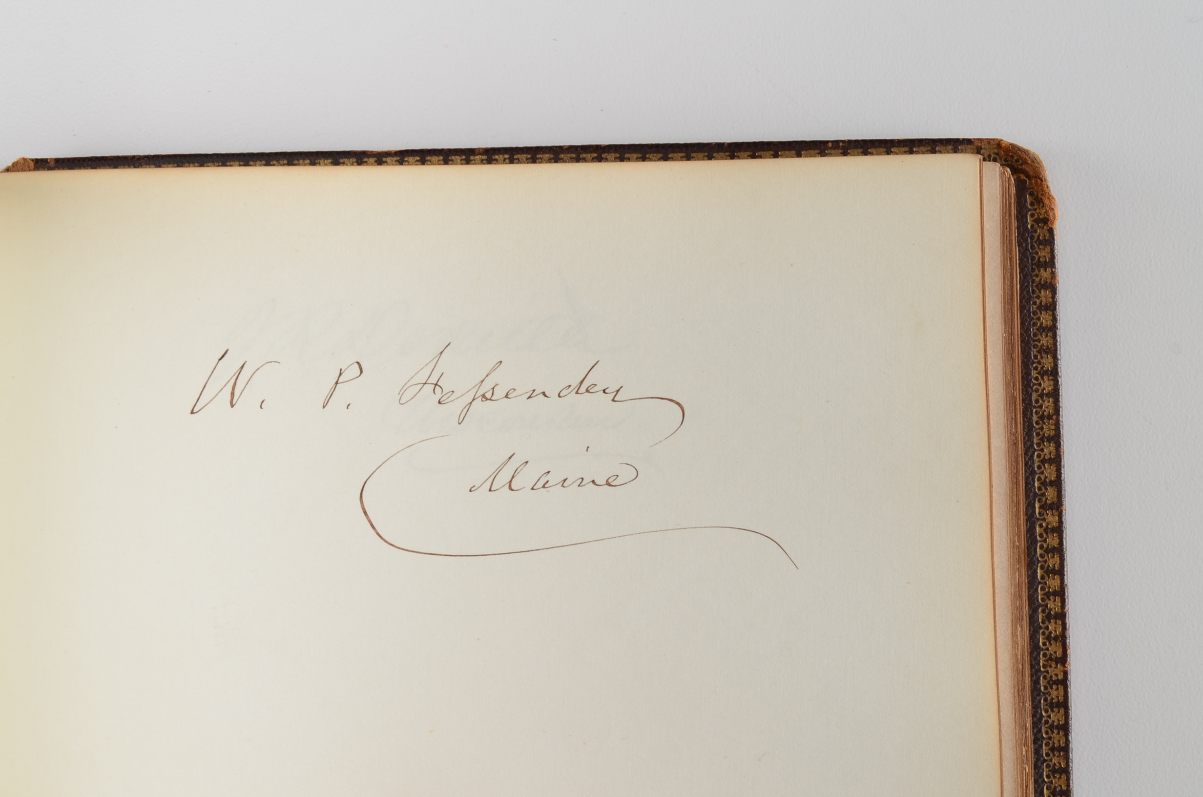 Rare Album with 142 Signatures of Lincoln & Historic 19th C. Men