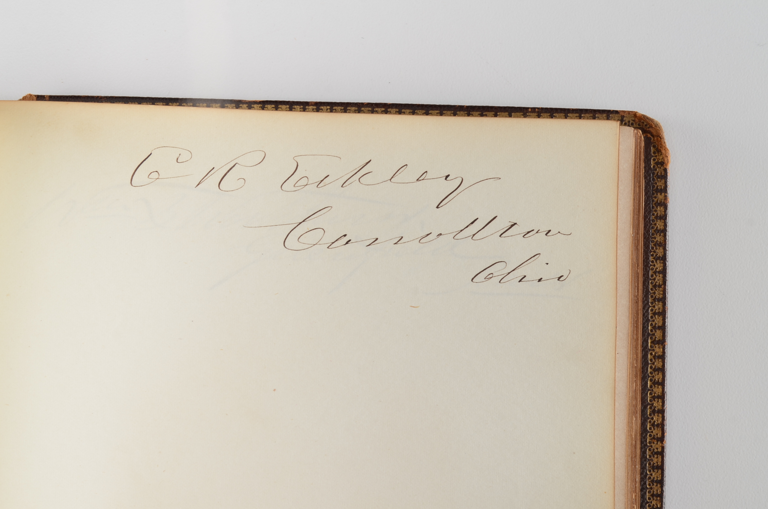 Rare Album with 142 Signatures of Lincoln & Historic 19th C. Men