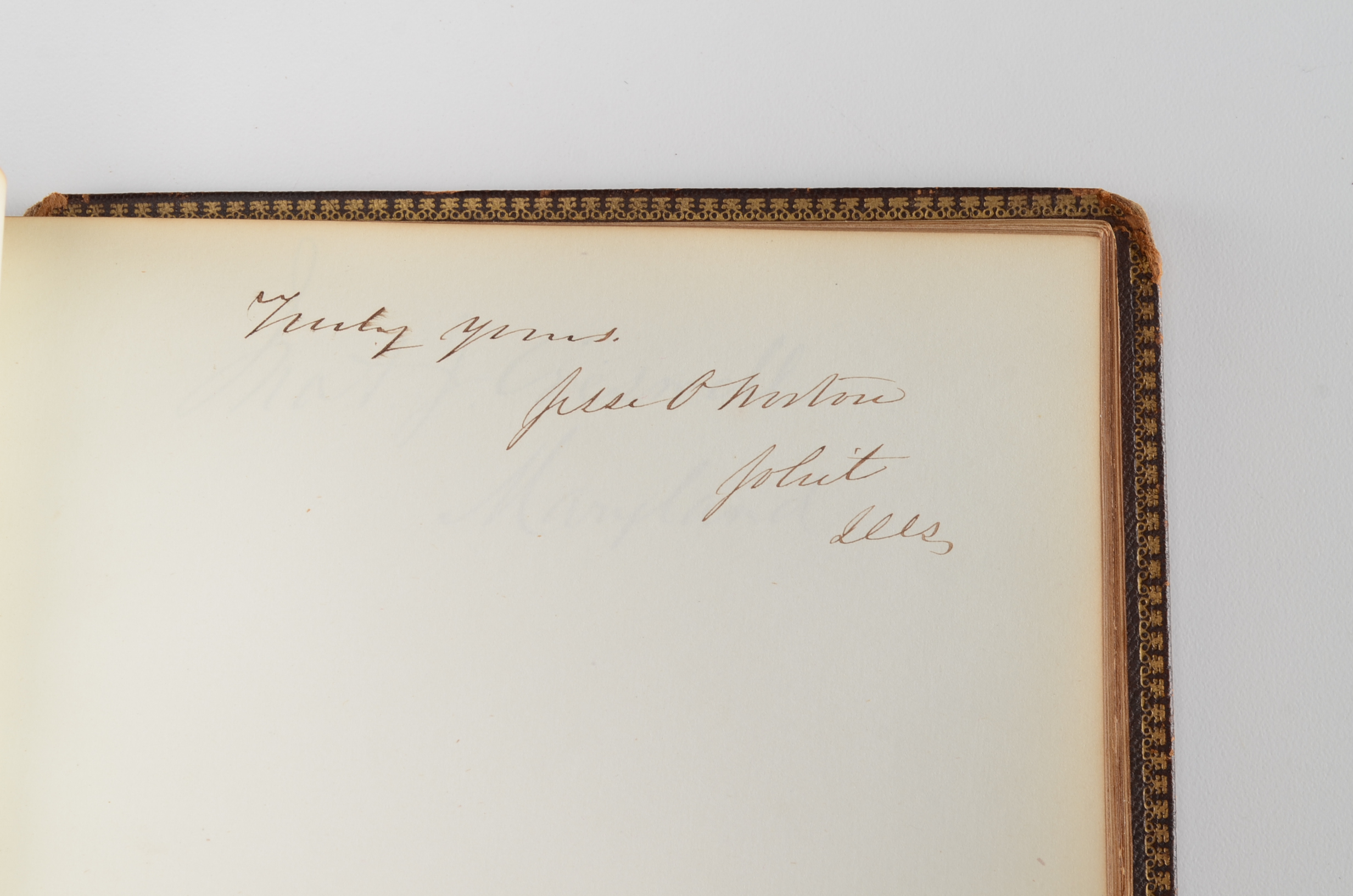 Rare Album with 142 Signatures of Lincoln & Historic 19th C. Men