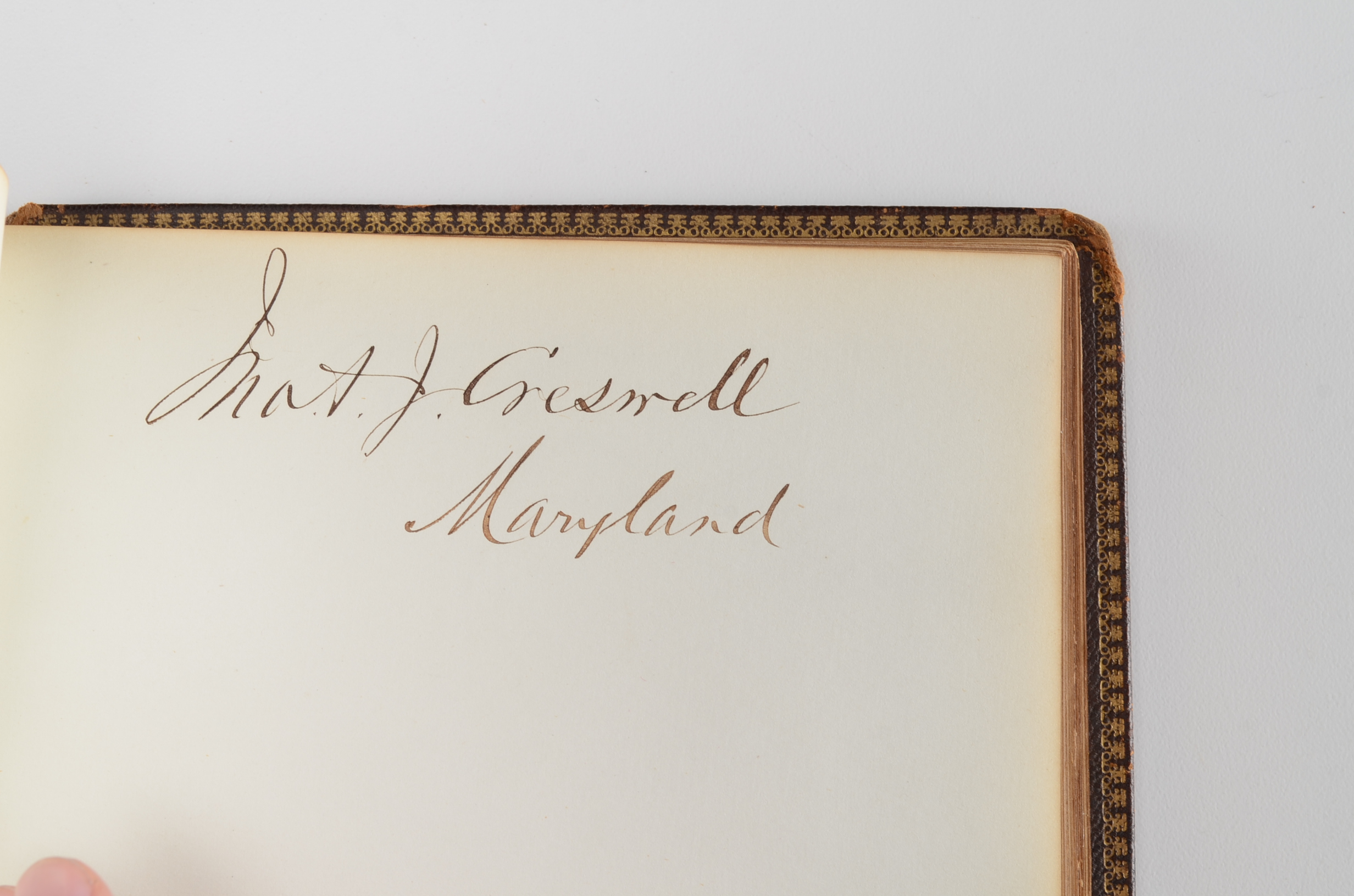 Rare Album with 142 Signatures of Lincoln & Historic 19th C. Men