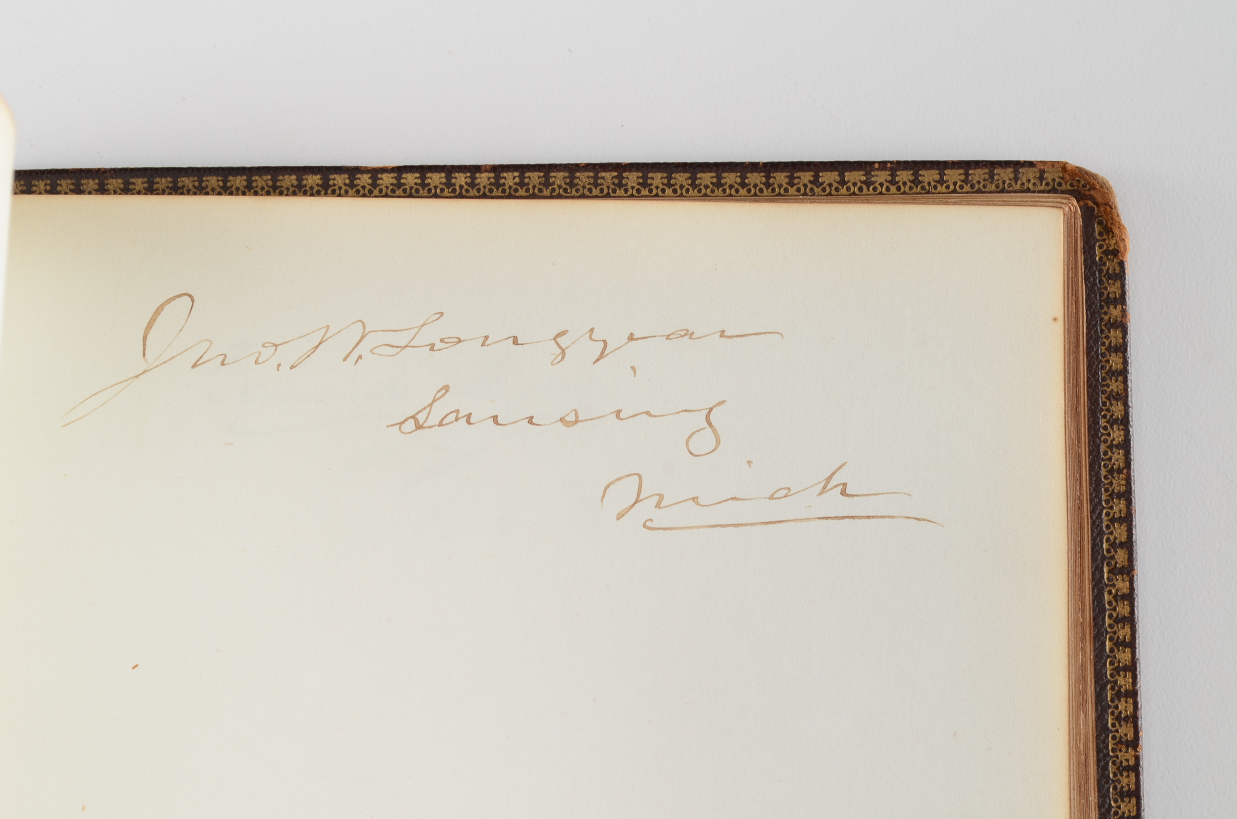 Rare Album with 142 Signatures of Lincoln & Historic 19th C. Men