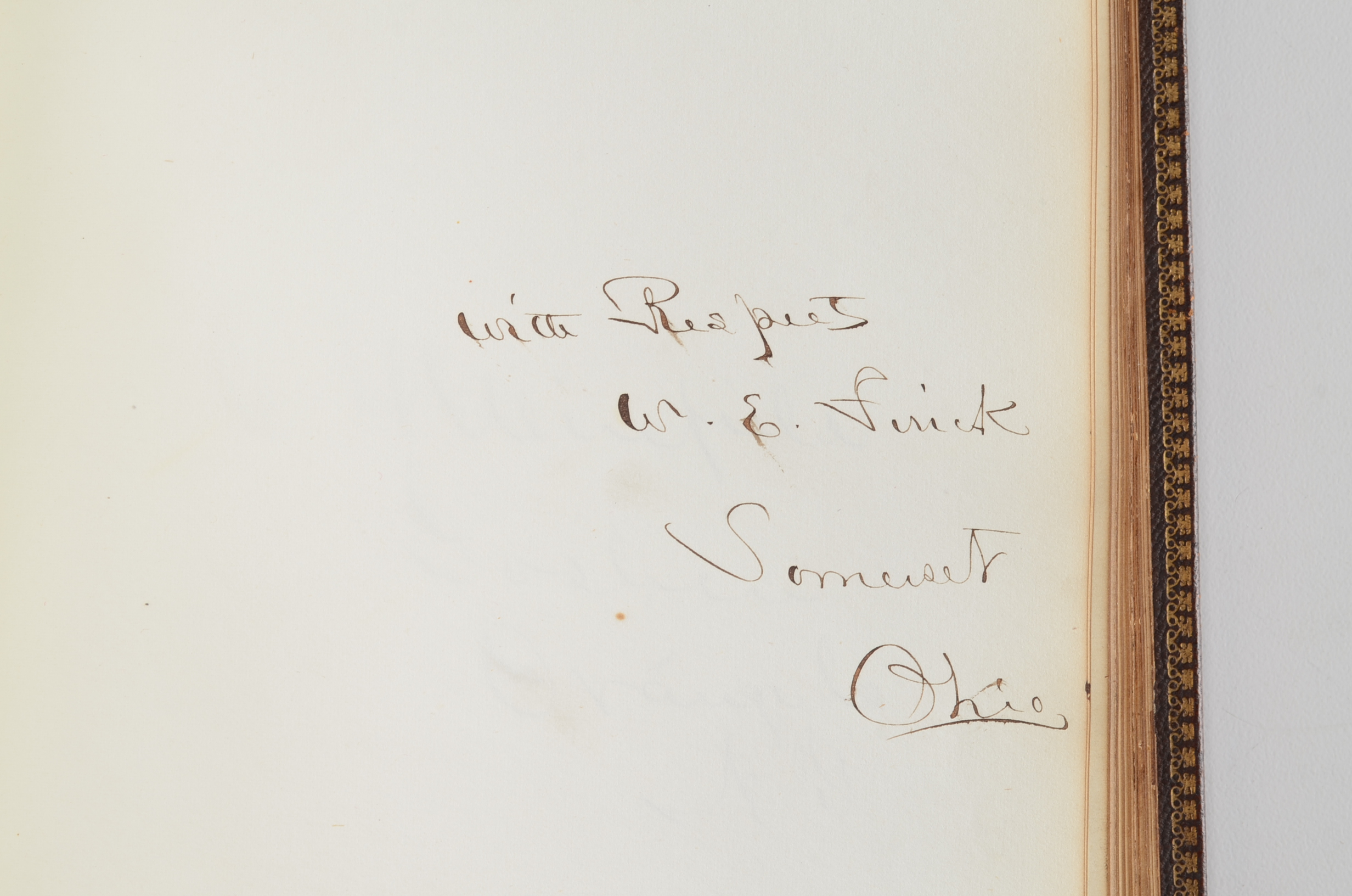 Rare Album with 142 Signatures of Lincoln & Historic 19th C. Men
