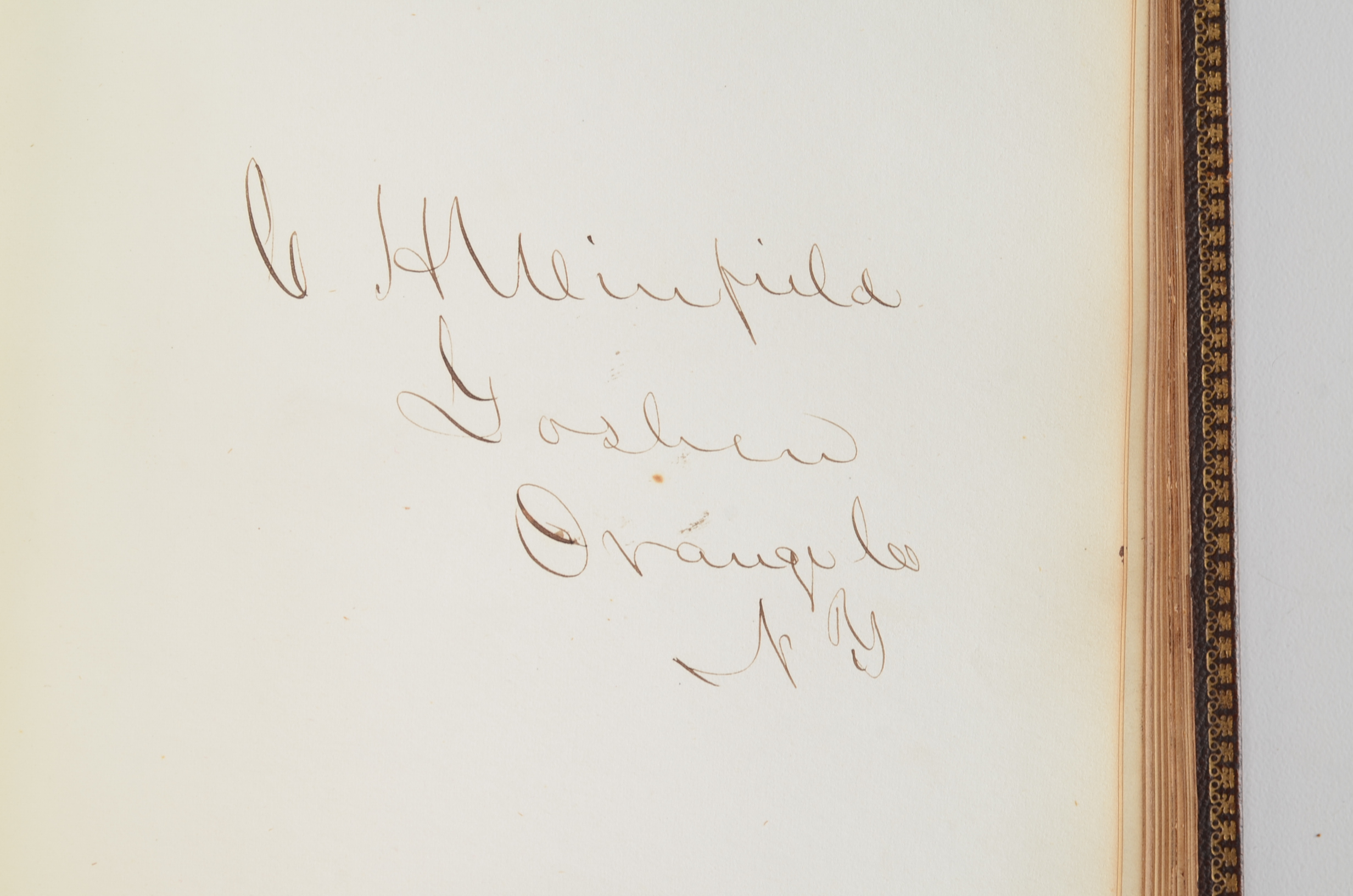 Rare Album with 142 Signatures of Lincoln & Historic 19th C. Men