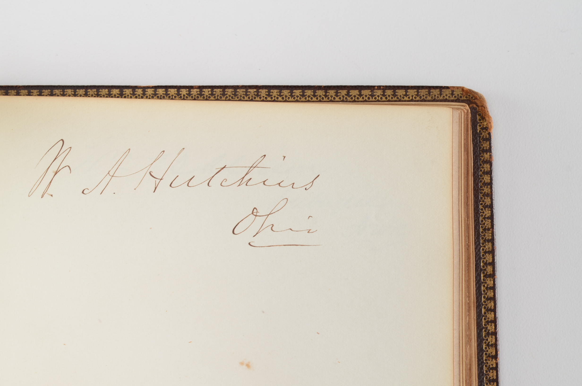 Rare Album with 142 Signatures of Lincoln & Historic 19th C. Men