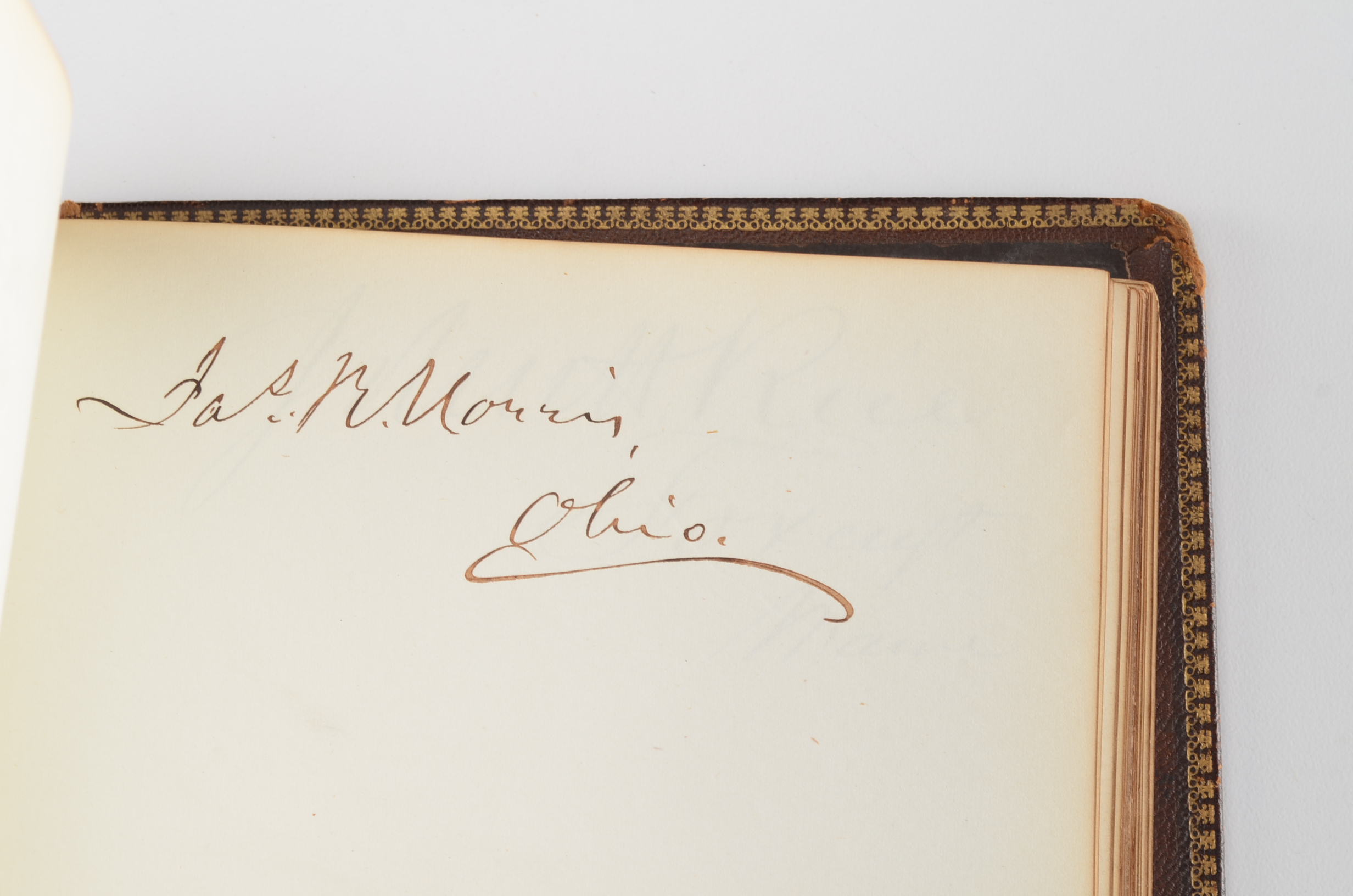 Rare Album with 142 Signatures of Lincoln & Historic 19th C. Men