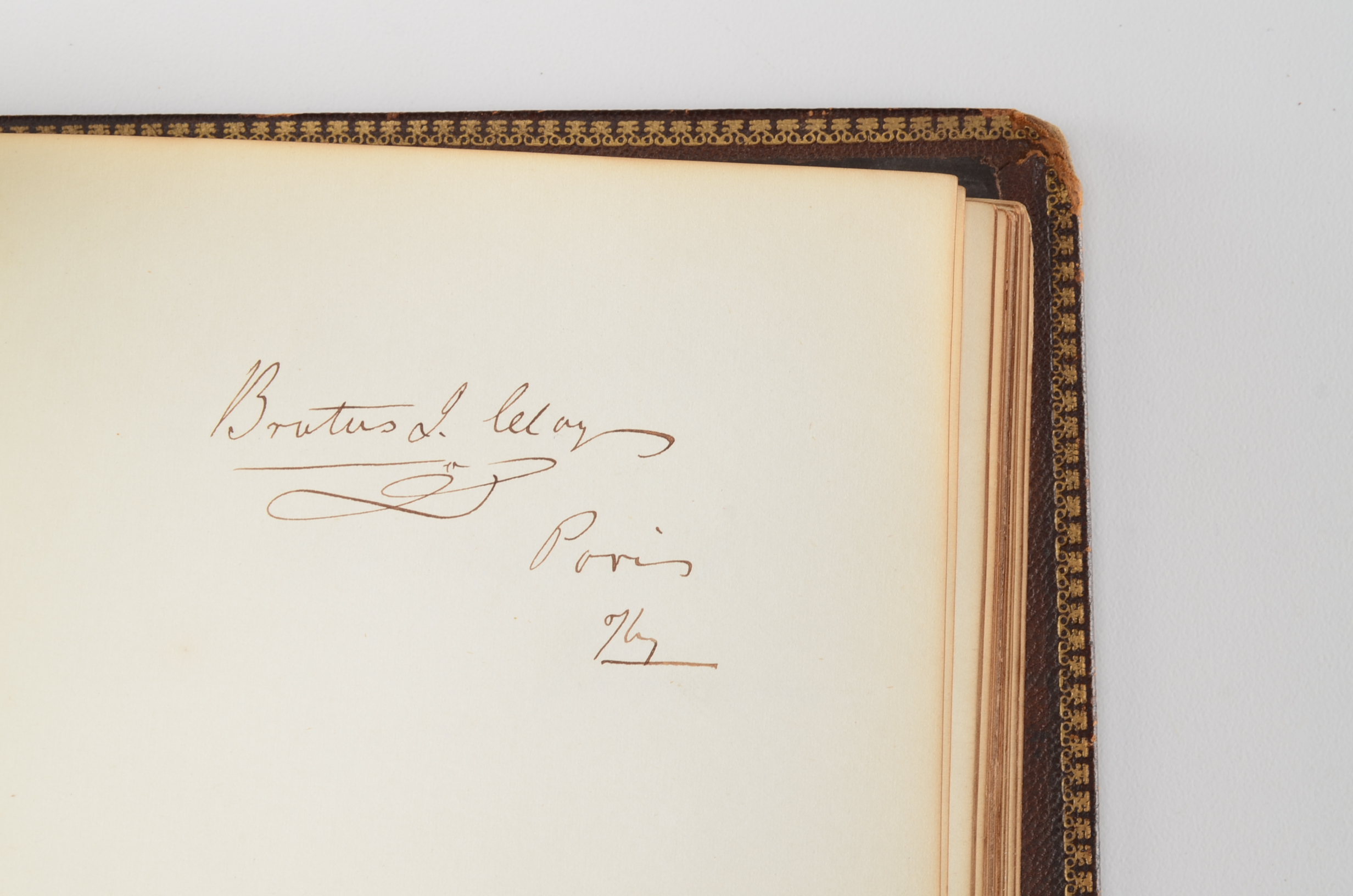 Rare Album with 142 Signatures of Lincoln & Historic 19th C. Men