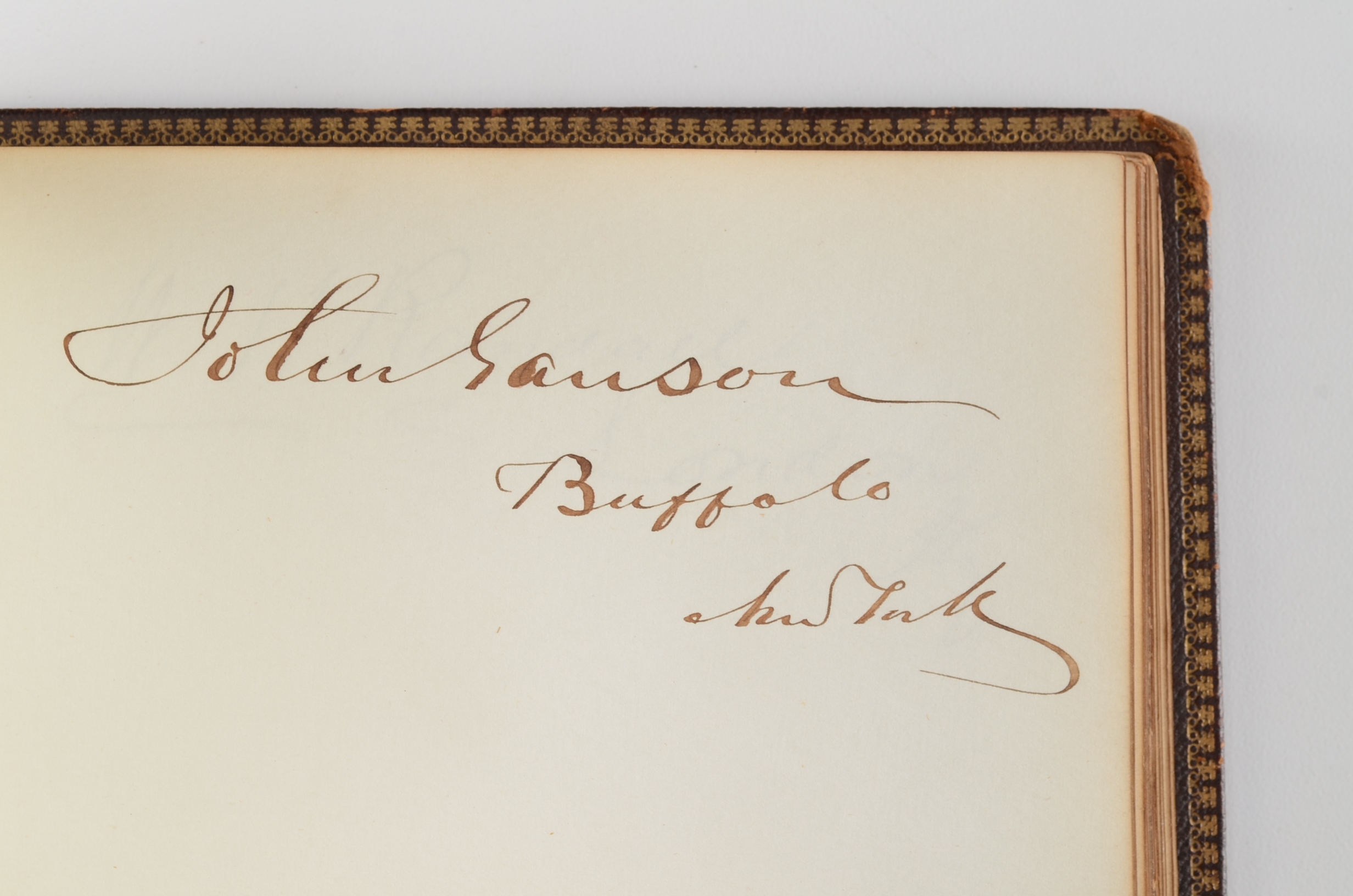 Rare Album with 142 Signatures of Lincoln & Historic 19th C. Men