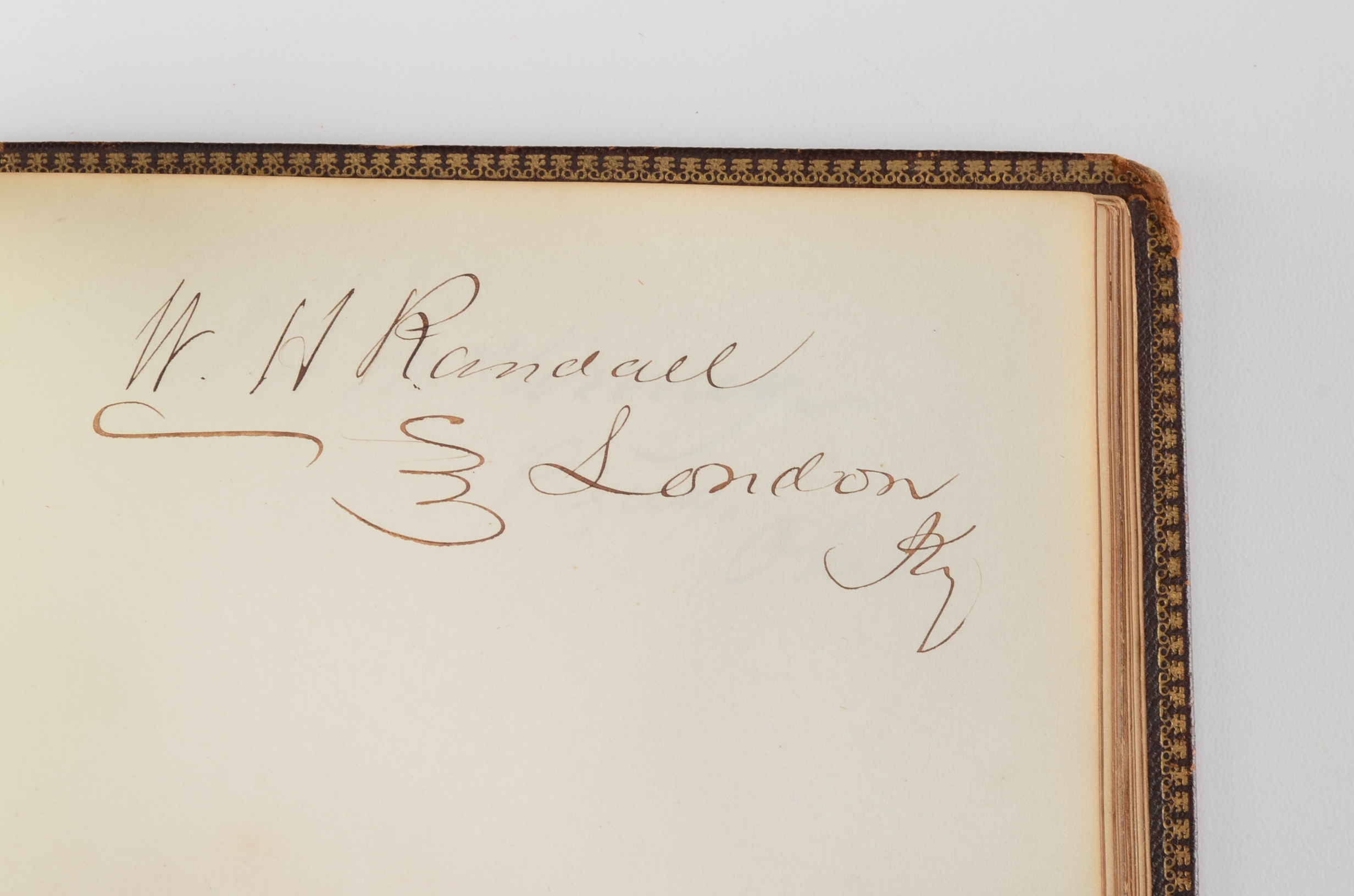 Rare Album with 142 Signatures of Lincoln & Historic 19th C. Men
