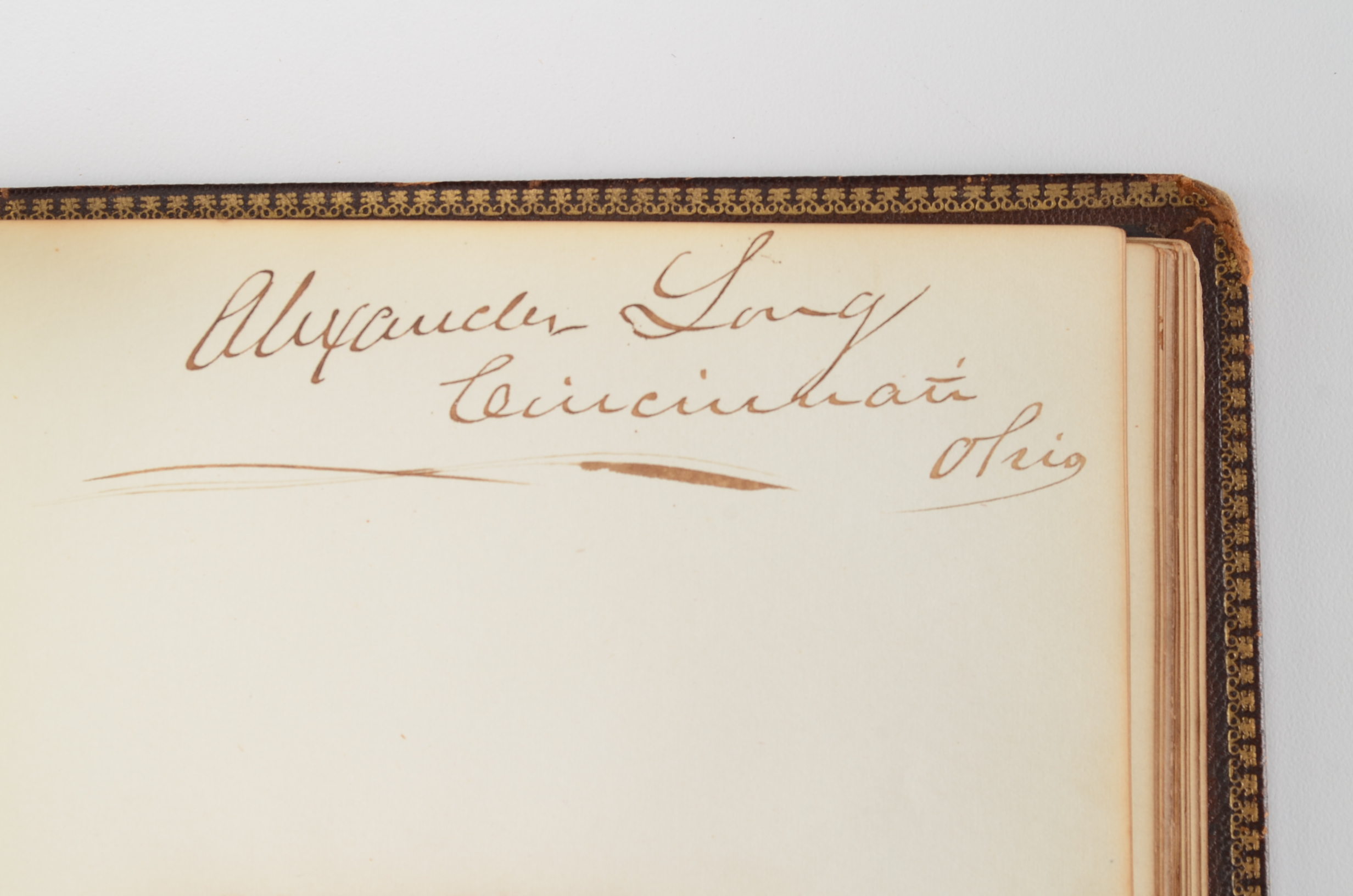 Rare Album with 142 Signatures of Lincoln & Historic 19th C. Men
