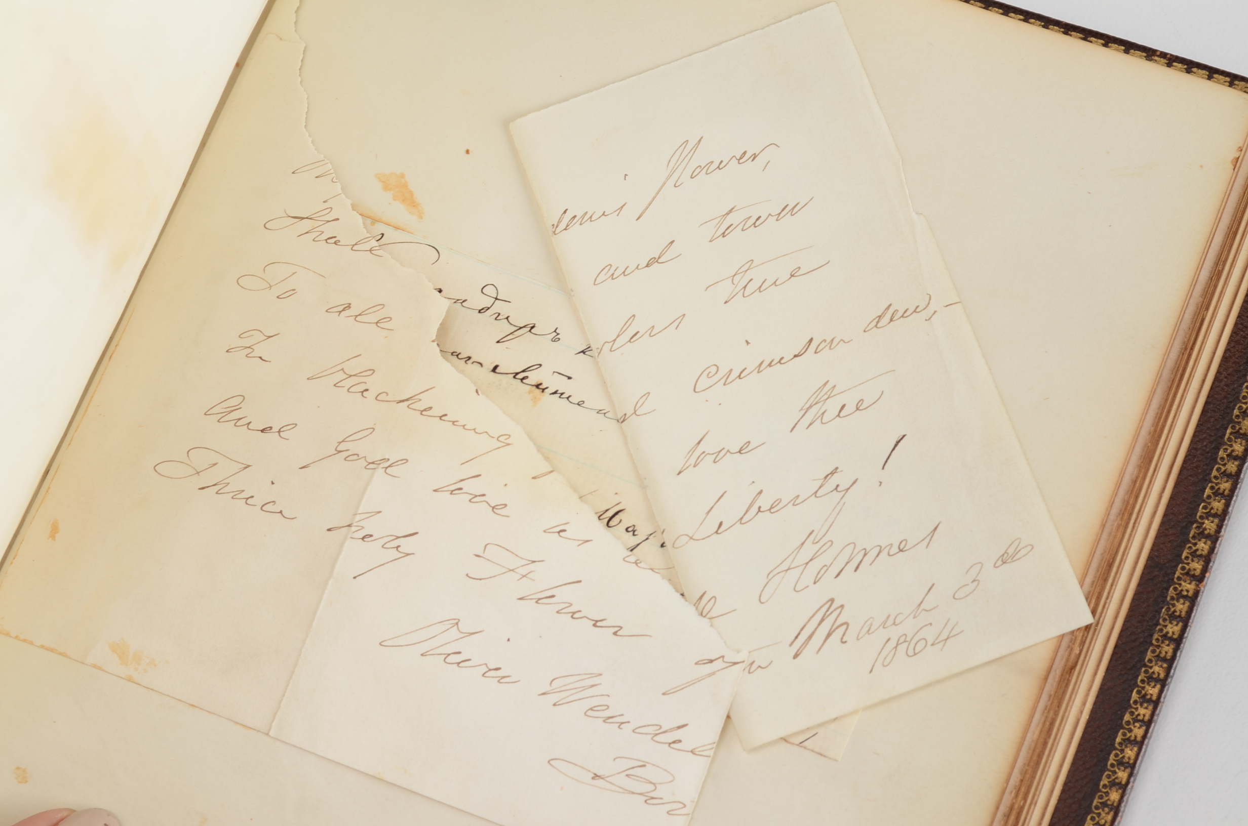 Rare Album with 142 Signatures of Lincoln & Historic 19th C. Men